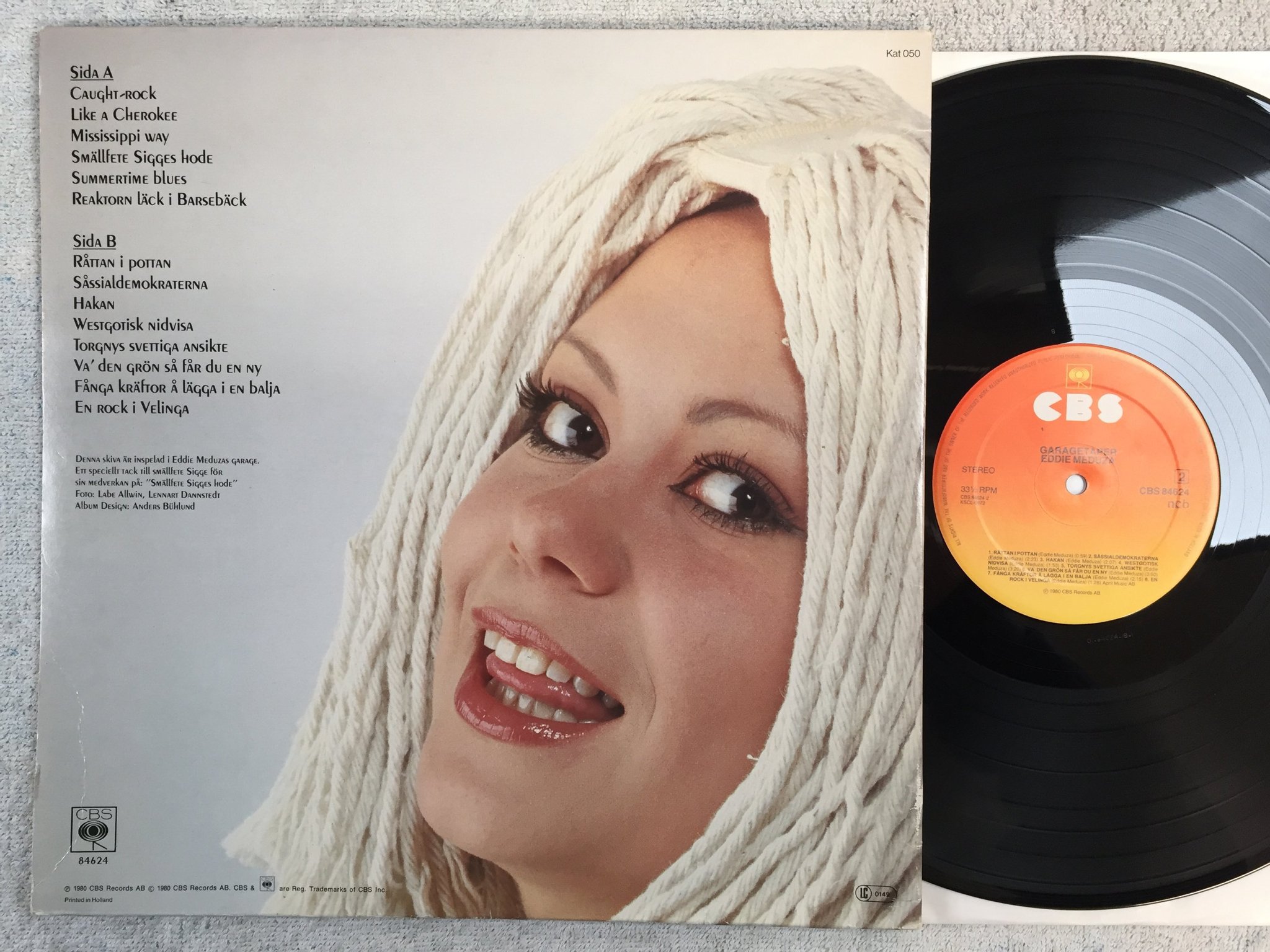 Omslagsbild för skivan EDDIE MEDUZA garagetaper  LP -80 Swe CBS 84624