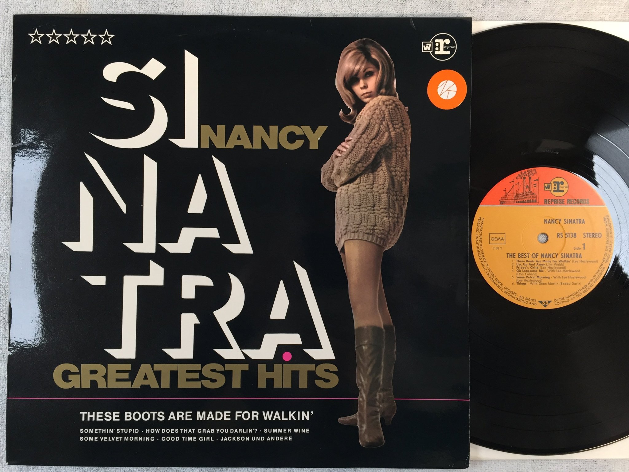 Omslagsbild för skivan NANCY SINATRA the best of LP Ger REPRISE RS 5138