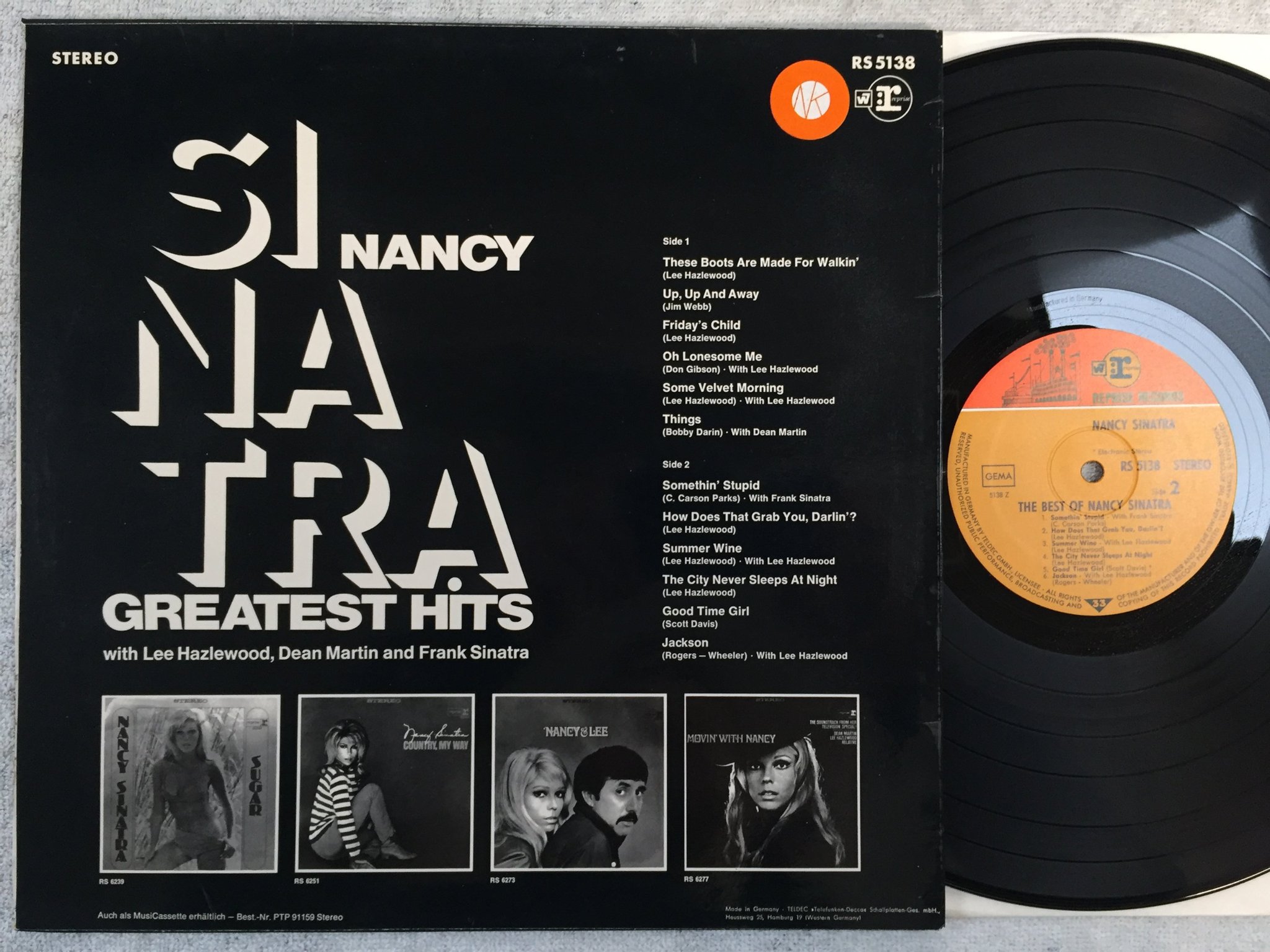 Omslagsbild för skivan NANCY SINATRA the best of LP Ger REPRISE RS 5138