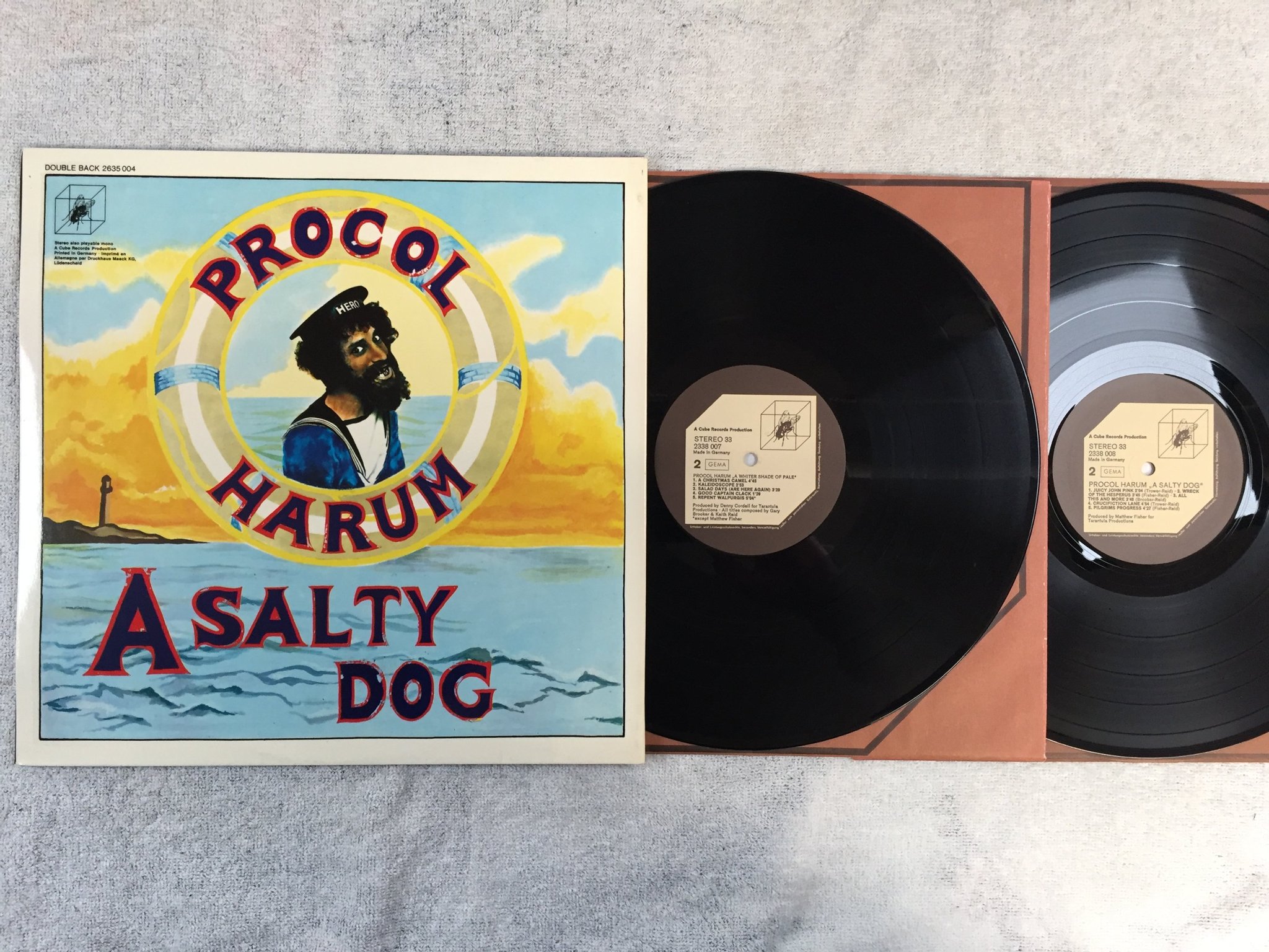 Omslagsbild för skivan PROCOL HARUM 2 albums in one 2xLP Ger CUBE 2338 008