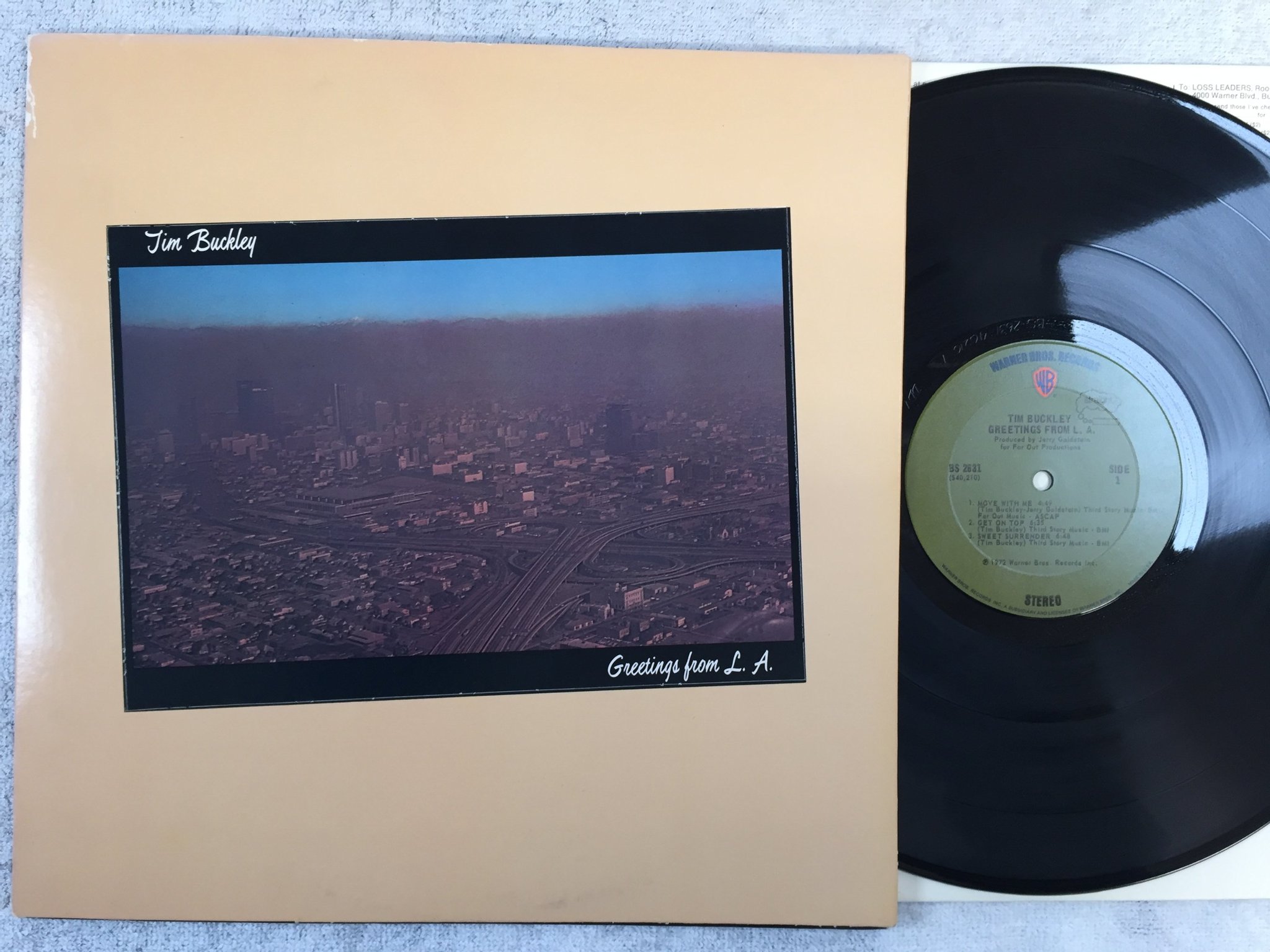 Omslagsbild för skivan TIM BUCKLEY greetings from L.A. LP -72 US WARNER BROS BS 2631