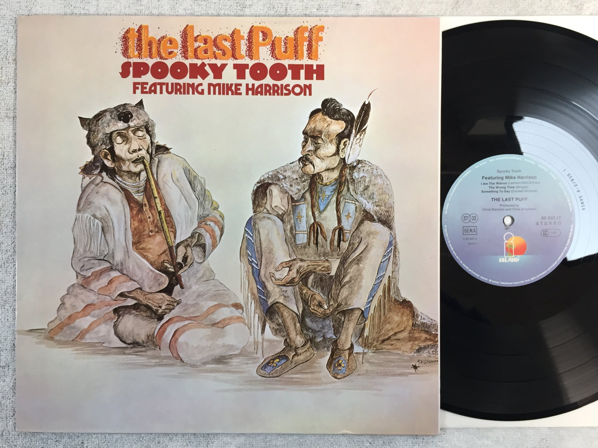 Omslagsbild för skivan SPOOKEY TOOTH the last puff LP re Ger ISLAND 85682 IT