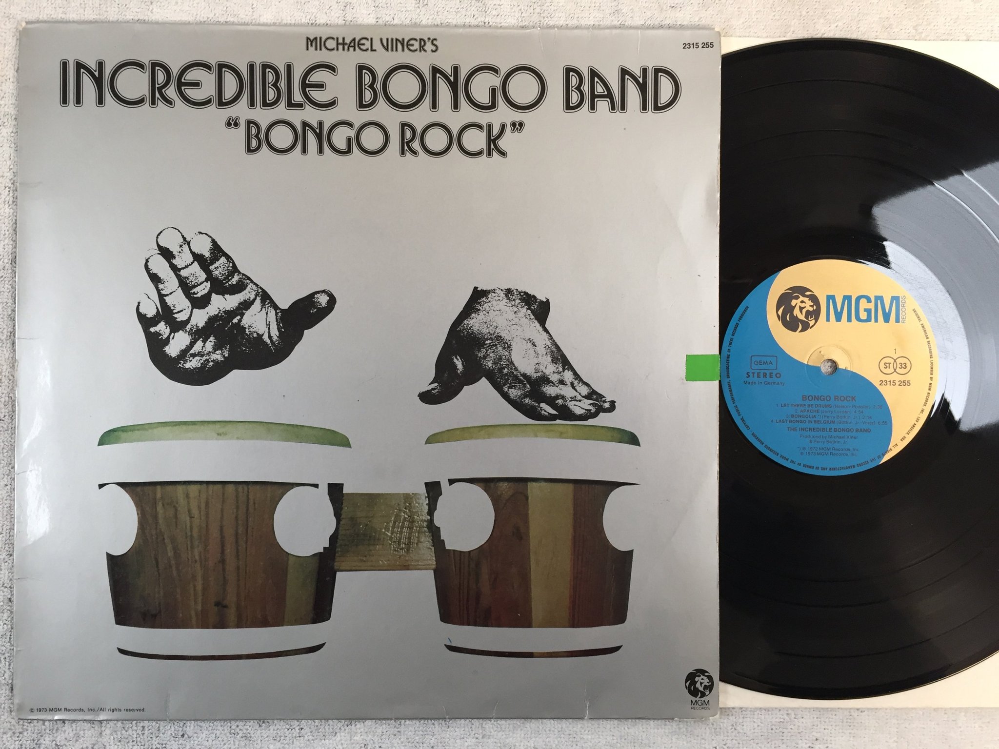 Omslagsbild för skivan THE INCREDIBLE BONGO BAND bongo rock LP  The ultimate break beat of all time