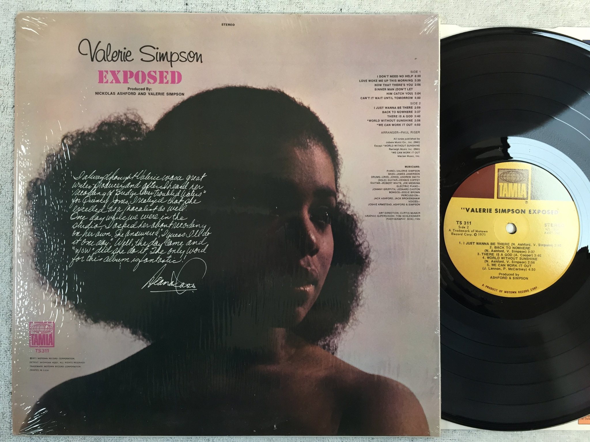 Omslagsbild för skivan VALERIE SIMPSON exposed LP -71 US MOTOWN TS 311