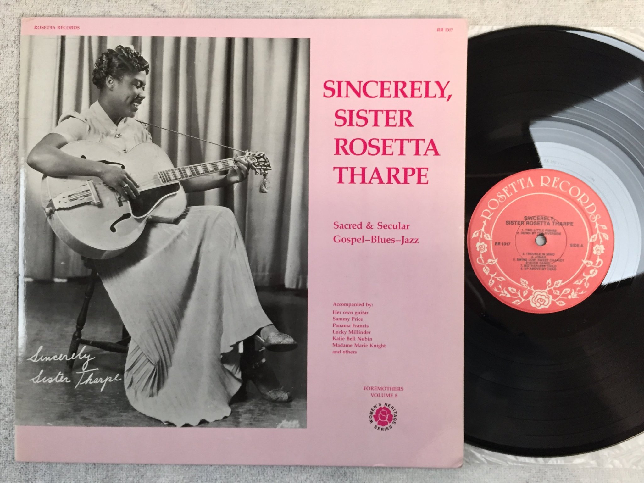Omslagsbild för skivan SISTER ROSETTA THARPE sincerely LP -88 US ROSETTA RR 1317
