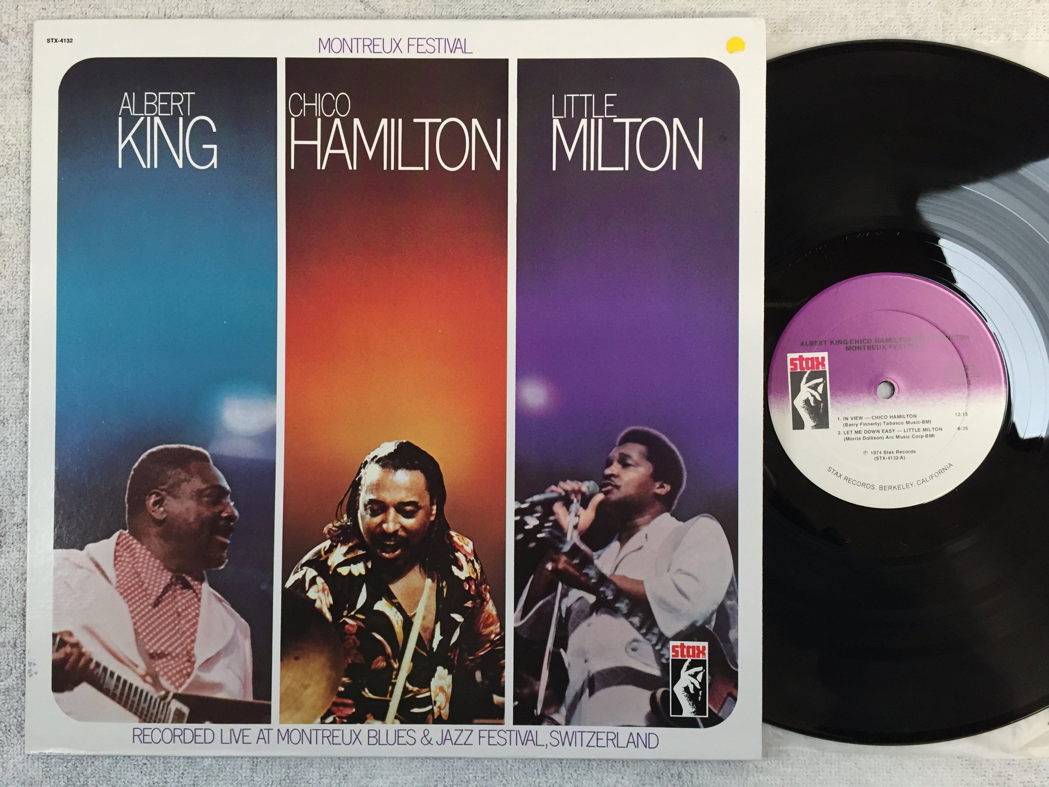 Omslagsbild för skivan ALBERT KING Montreux festival LP re US STAX STX-4132