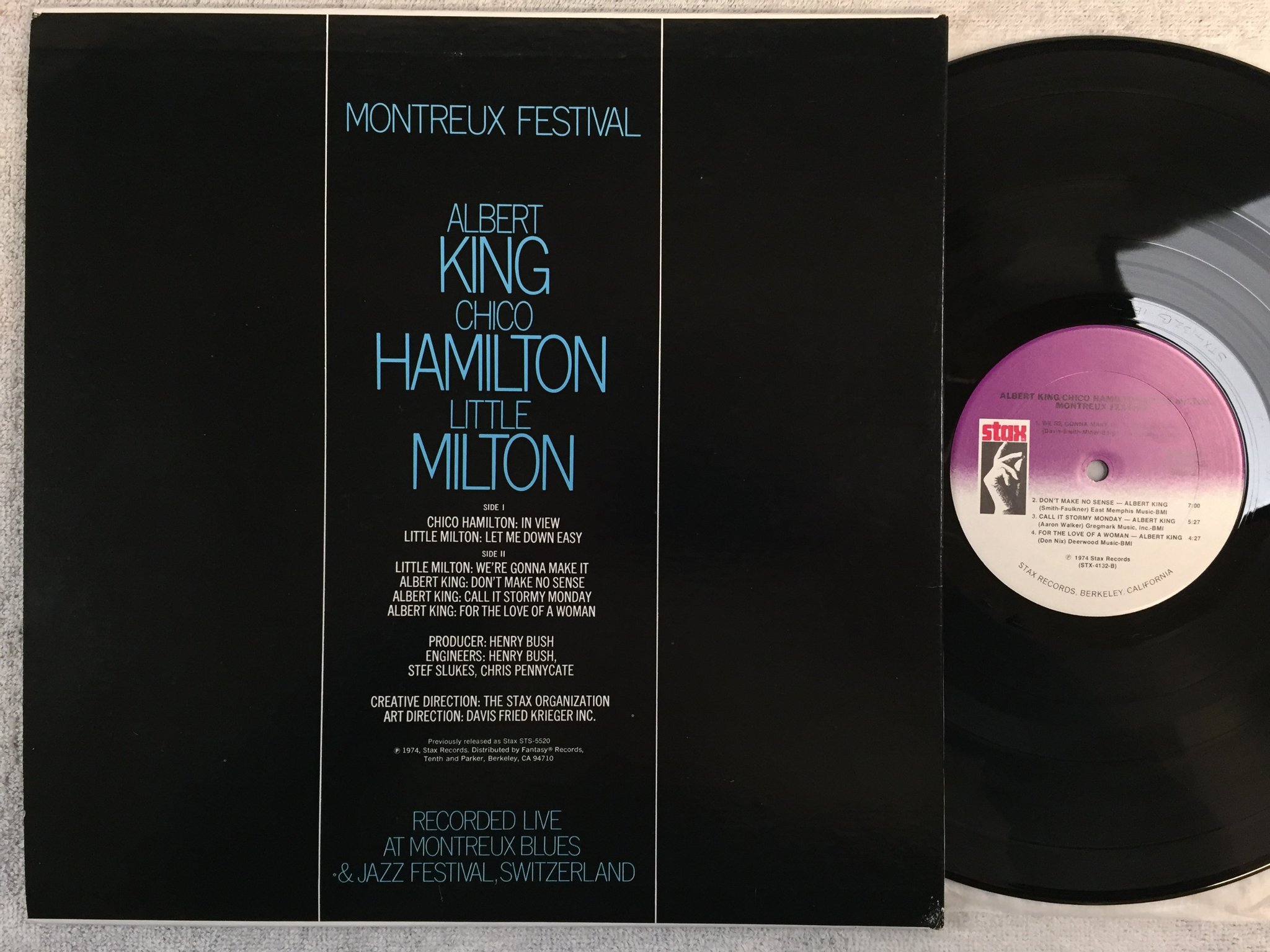 Omslagsbild för skivan ALBERT KING Montreux festival LP re US STAX STX-4132