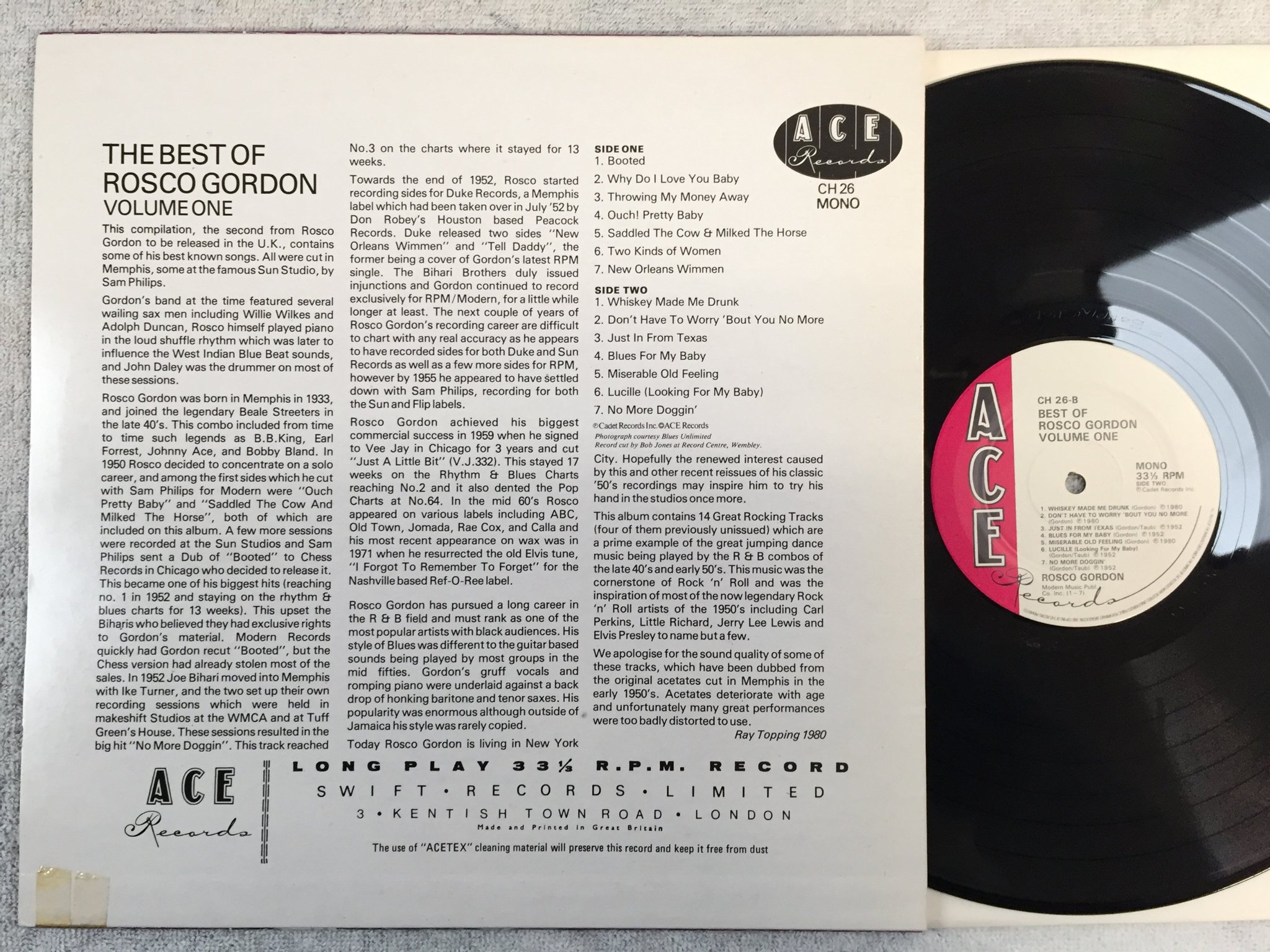 Omslagsbild för skivan ROSCO GARDEN volume one LP US ACE CH 26