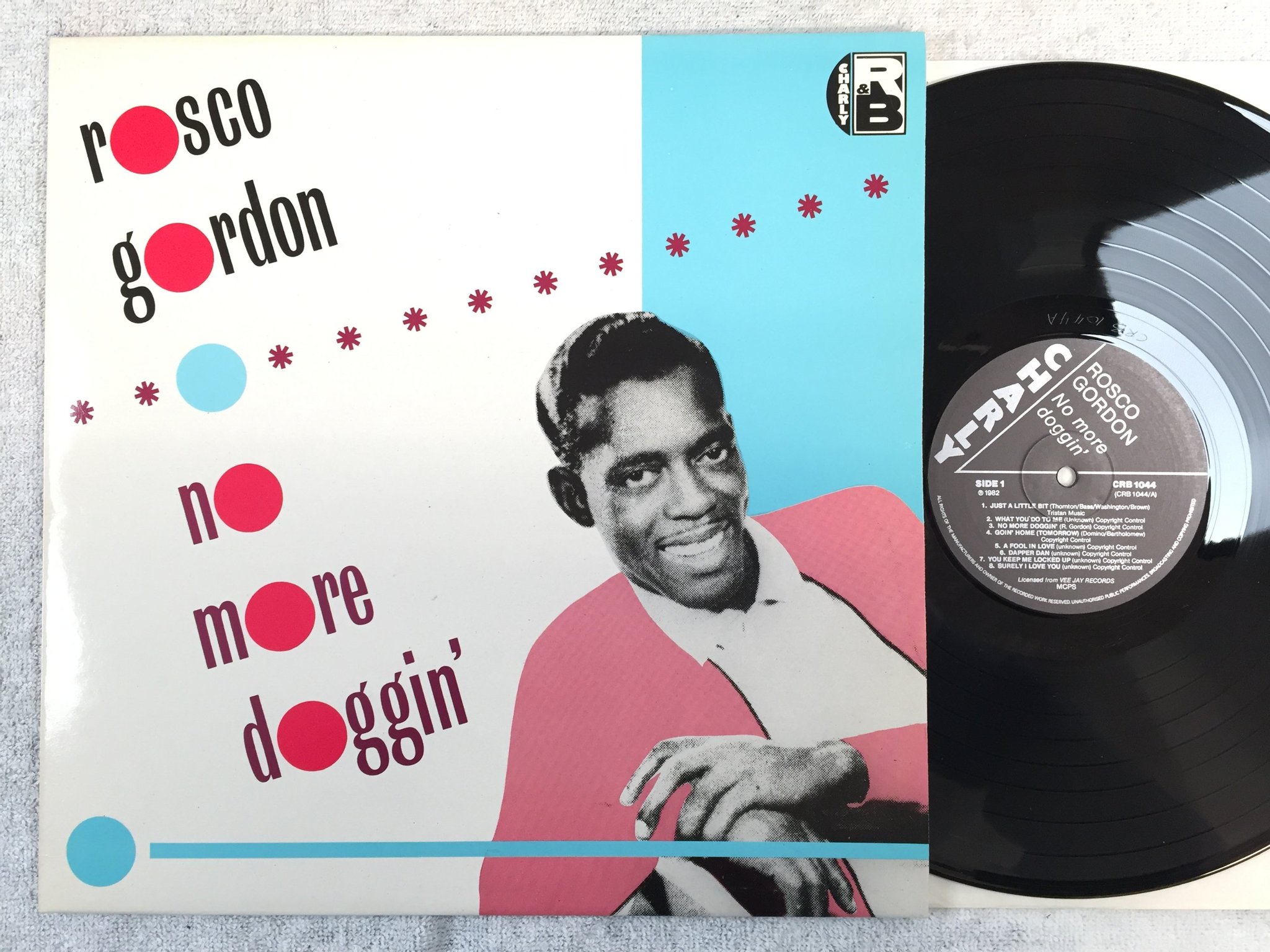 Omslagsbild för skivan ROSCO GARDEN no more diggin LP -82 CHARLY CRB 1044