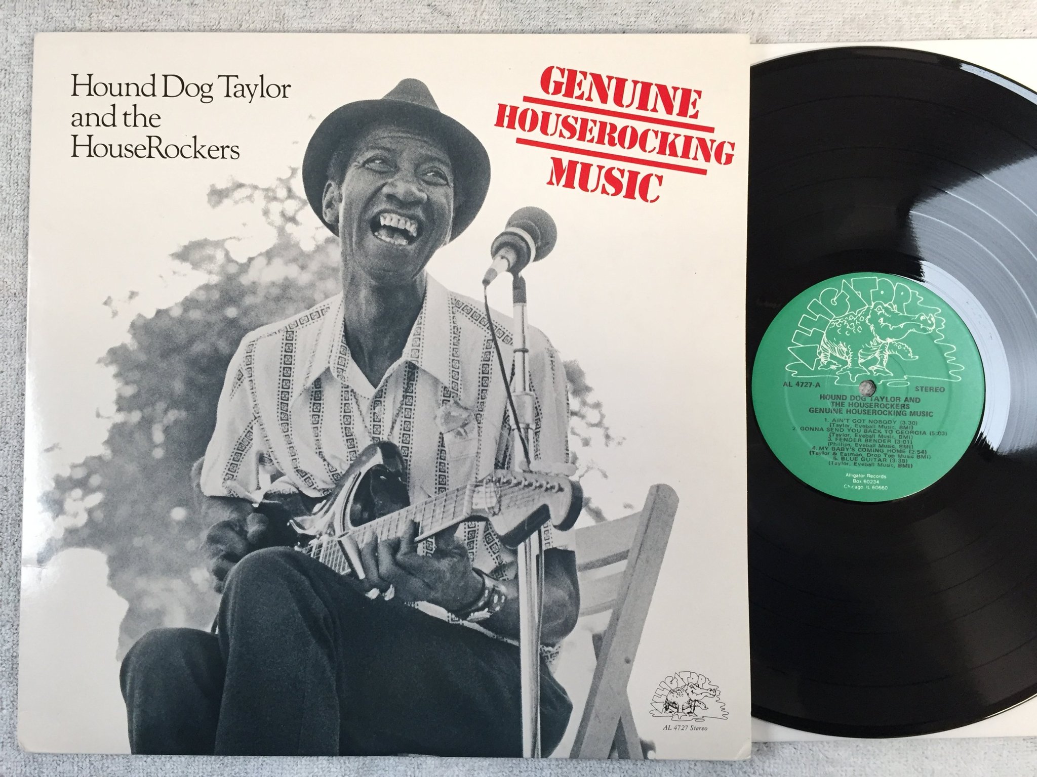 Omslagsbild för skivan HOUND DOG TAYLOR & THE HOUSE ROCKERS genuine... LP US ALLIGATOR AL 4727