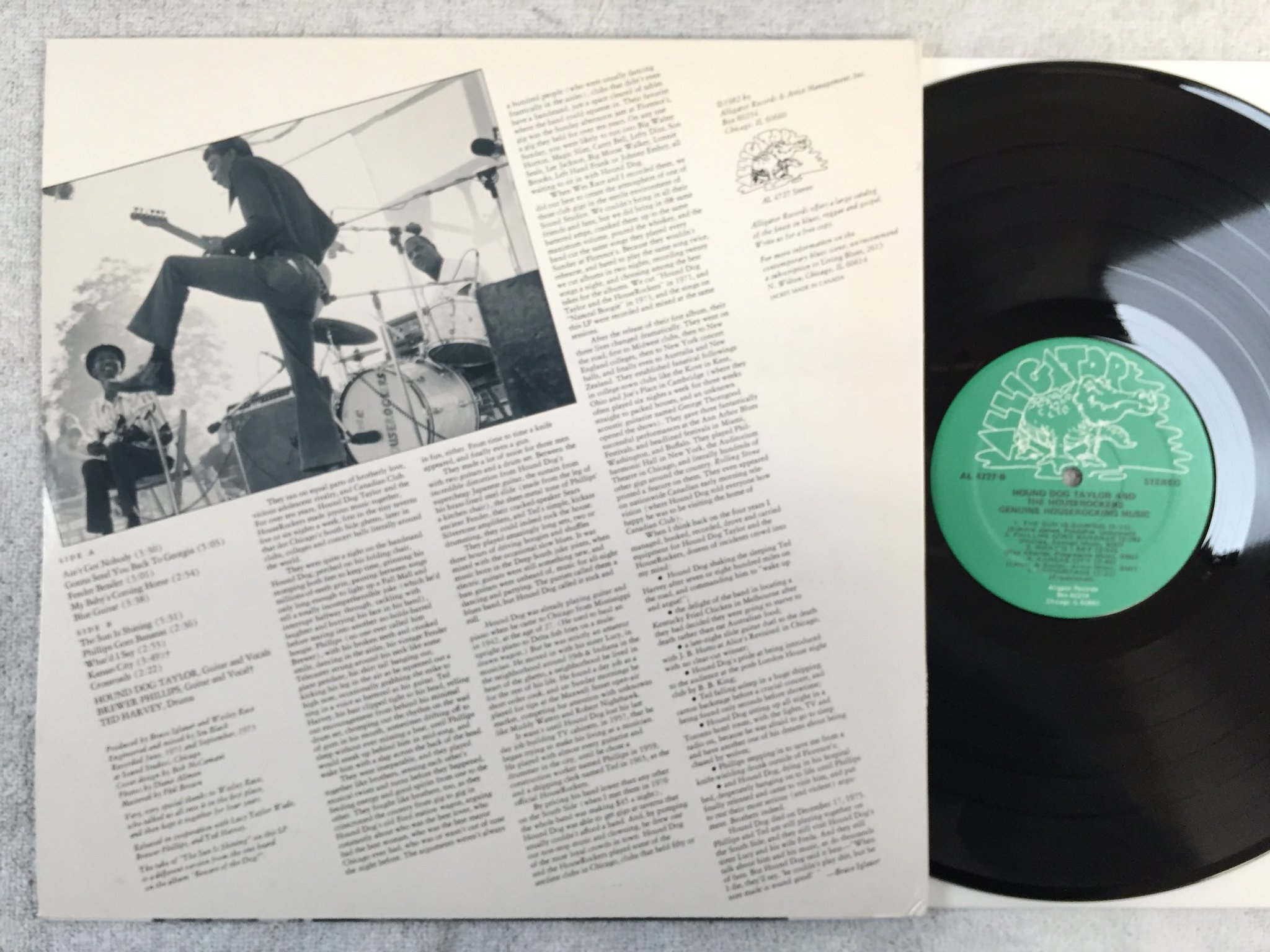 Omslagsbild för skivan HOUND DOG TAYLOR & THE HOUSE ROCKERS genuine... LP US ALLIGATOR AL 4727