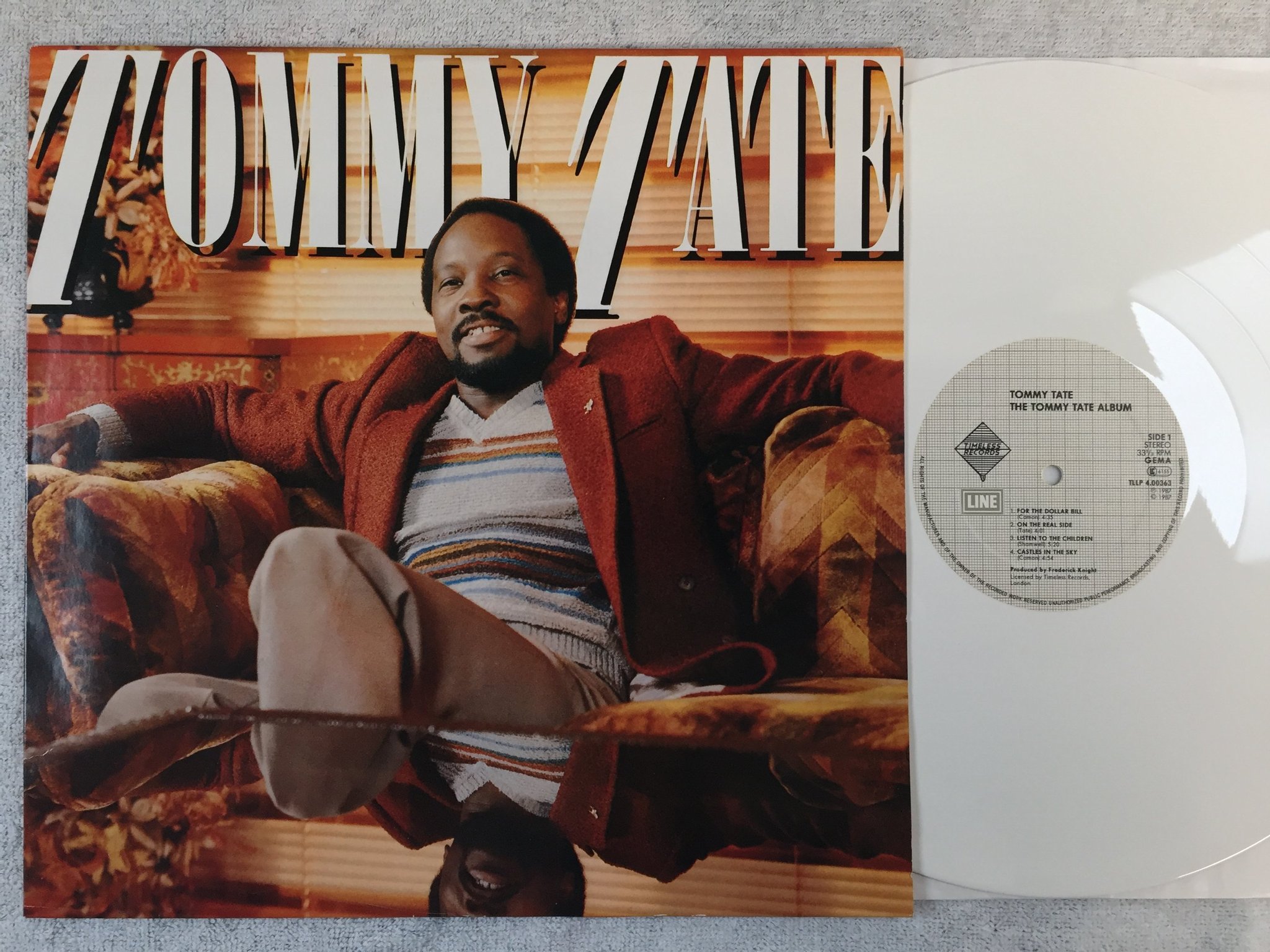 Omslagsbild för skivan the TOMMY TATE album LP -87 TIMLESS TLLP 400363