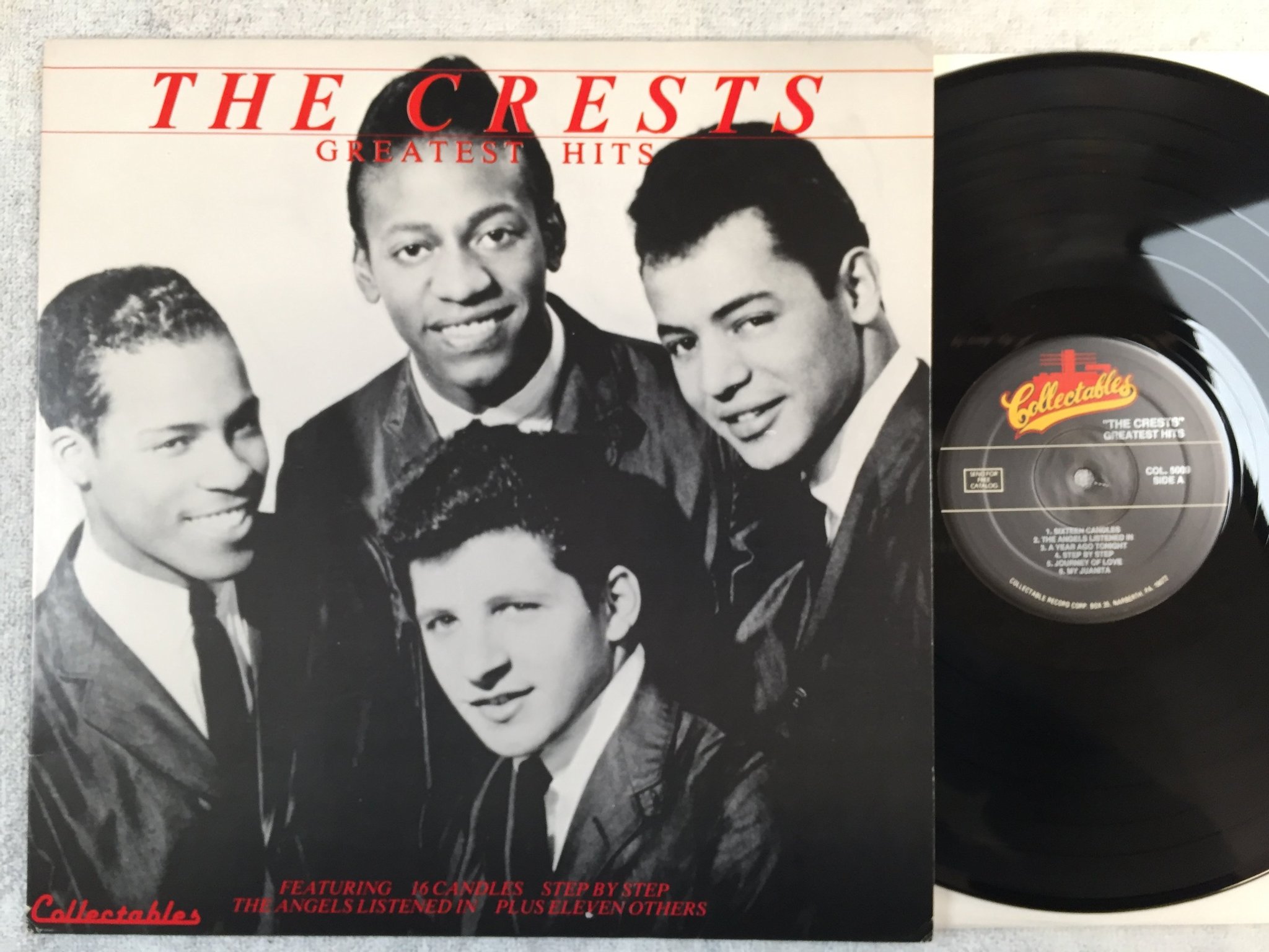 Omslagsbild för skivan THE CRESTS greatest hits LP US COLLECTIBLES COL 5009