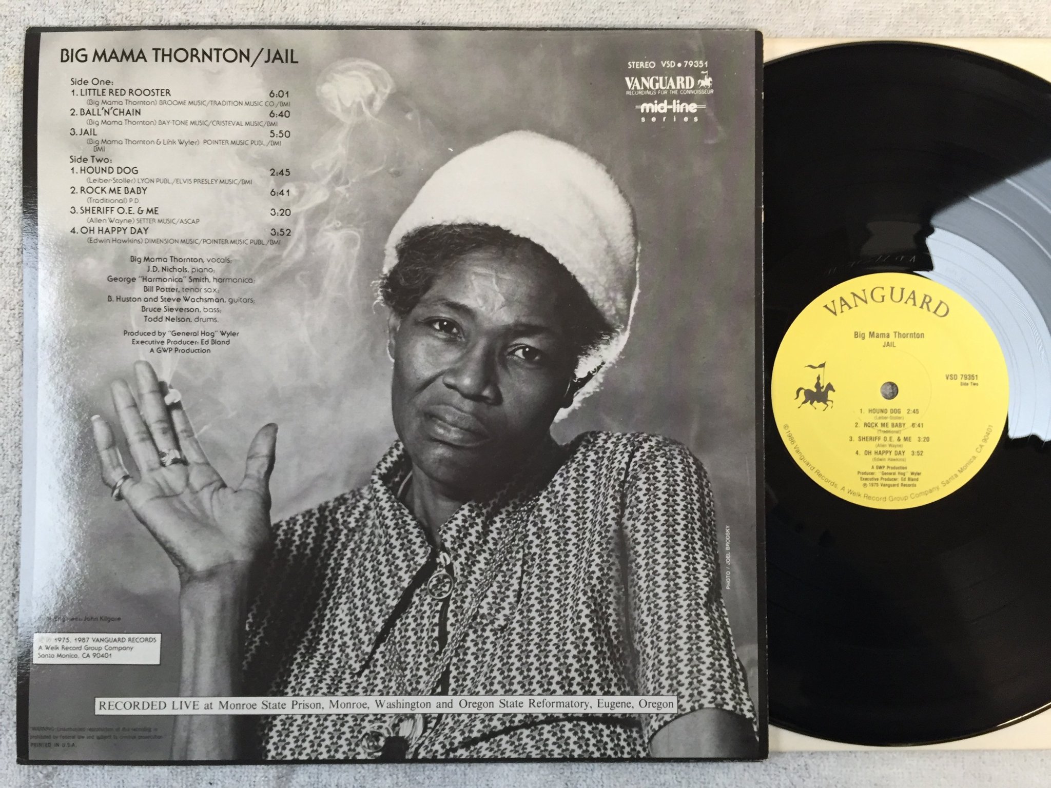 Omslagsbild för skivan BIG MAMA THORNTON jail LP re VANGUARD VSD 79351