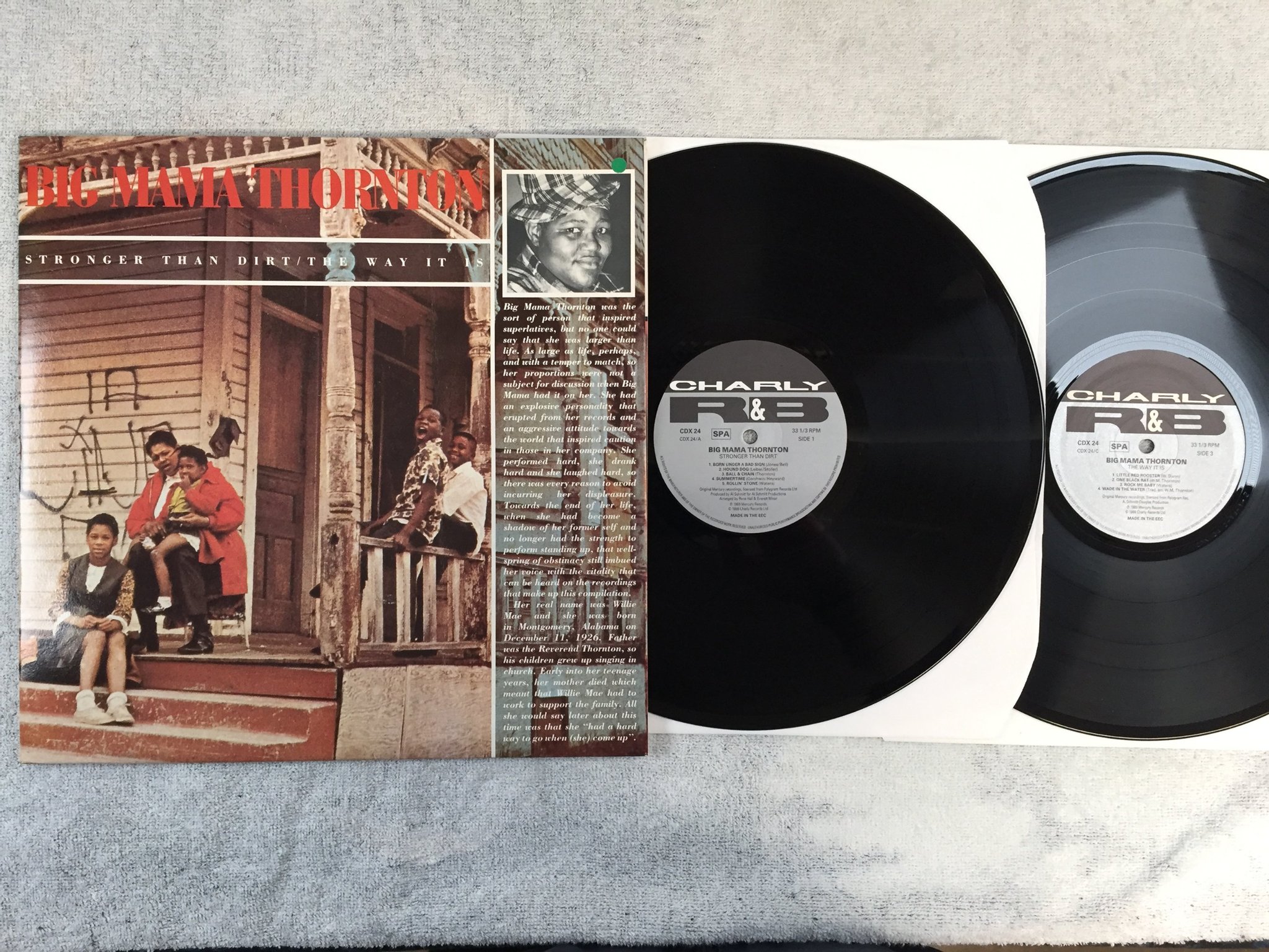 Omslagsbild för skivan BIG MAMA THORNTON stronger than dirt 2xLP CHARLY R&B CDX 24