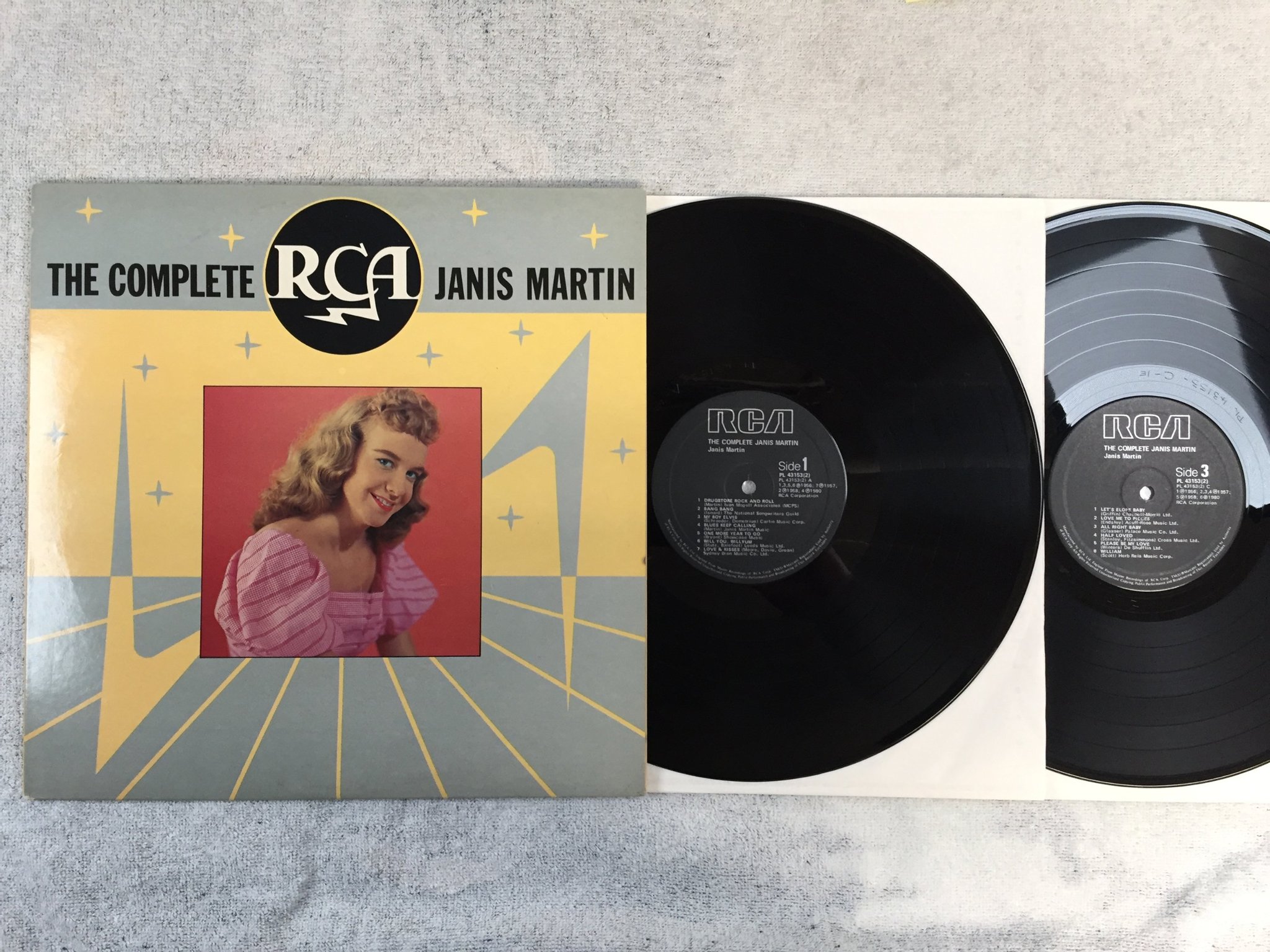Omslagsbild för skivan JANIS MARTIN the complete 2xLP .80 UK RCA PL 43153