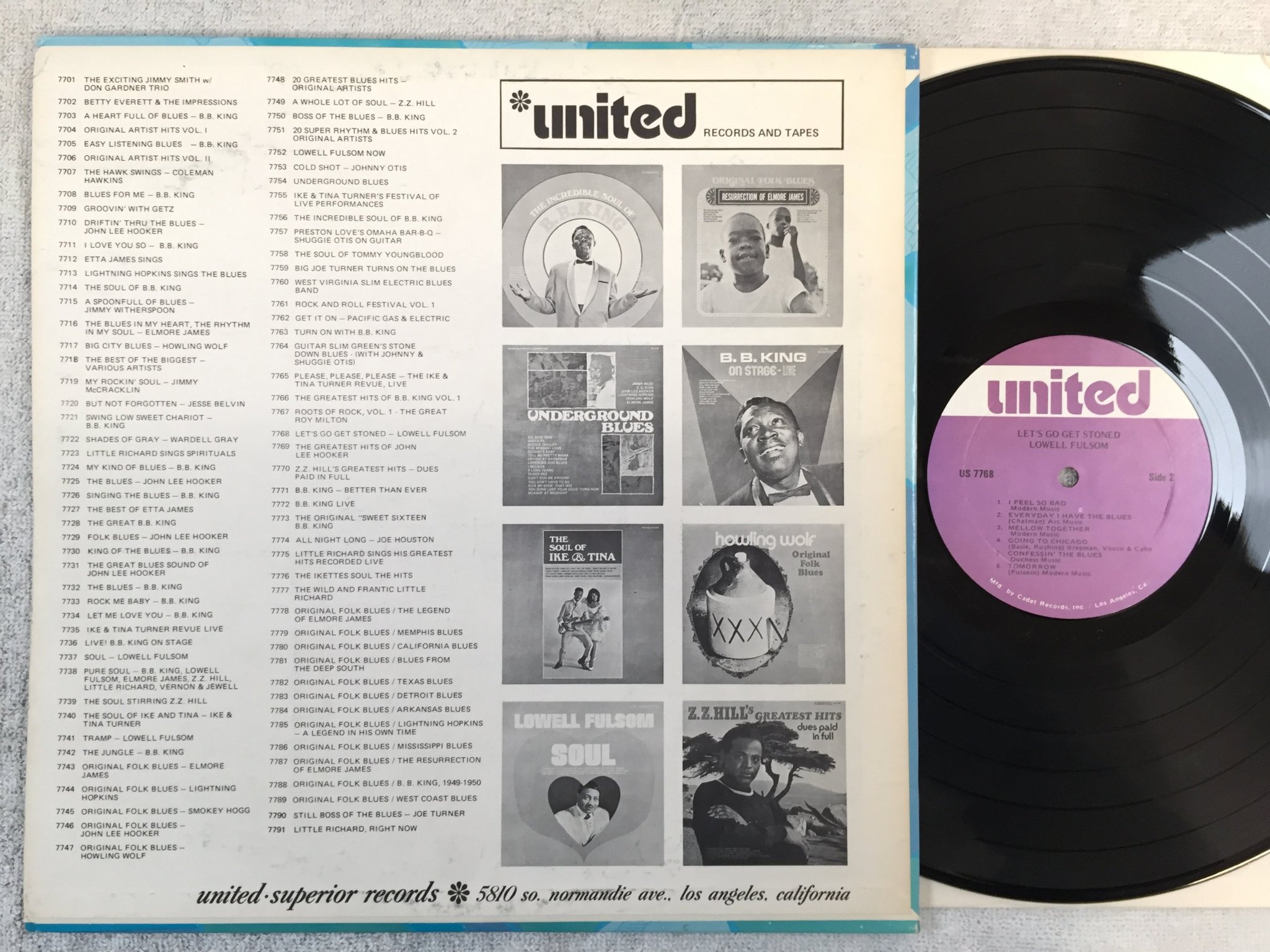 Omslagsbild för skivan LOWELL FULSOM let's go get stoned LP re US UNITED US 7768