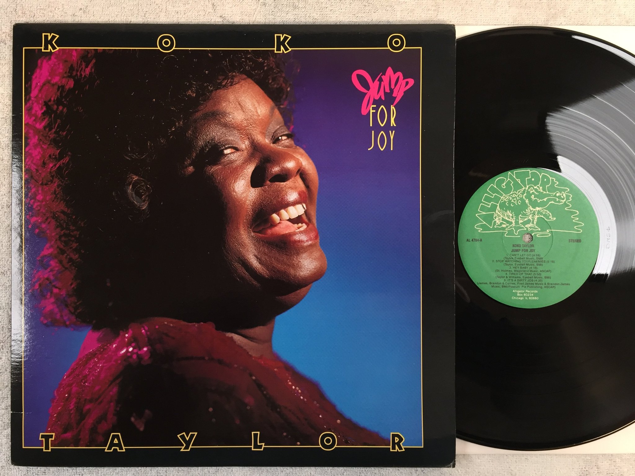 Omslagsbild för skivan KOKO TAYLOR jump for joy LP -90 US ALLIGATOR AL 4784