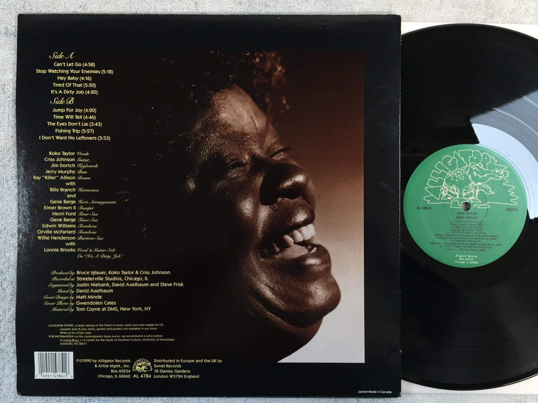 Omslagsbild för skivan KOKO TAYLOR jump for joy LP -90 US ALLIGATOR AL 4784