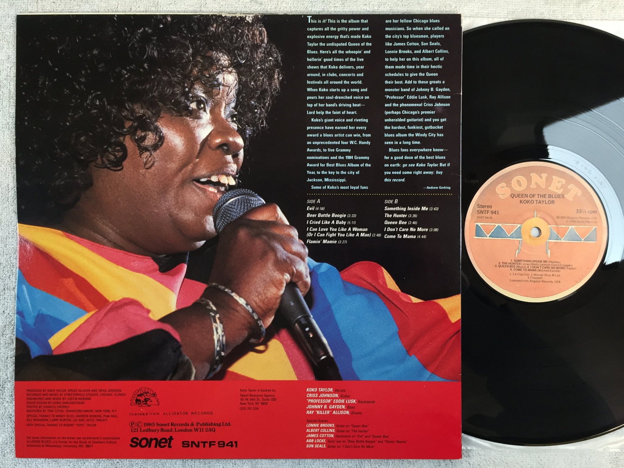 Omslagsbild för skivan KOKO TAYLOR queen of the blues LP -85 UK SONET SNTF 941