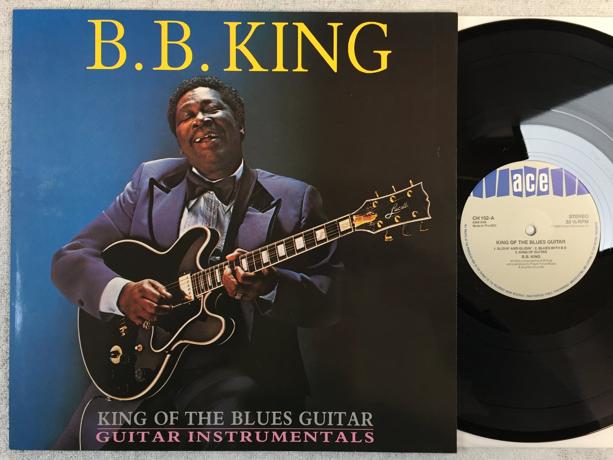 Omslagsbild för skivan BB KING king of the blues LP -85 ACE CH 152