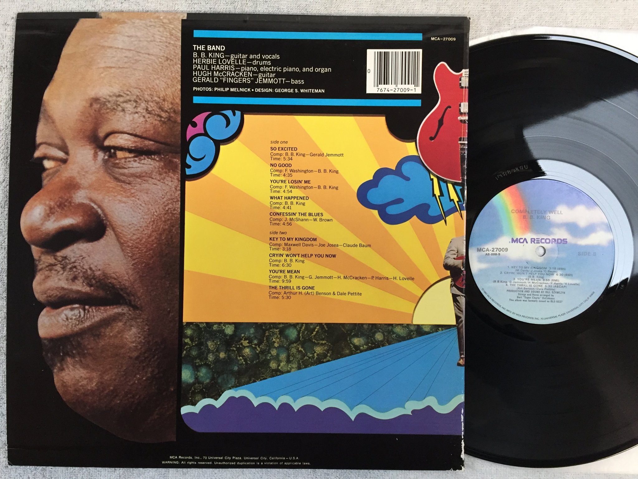 Omslagsbild för skivan BB KING Completely Well LP re US MCA 27009