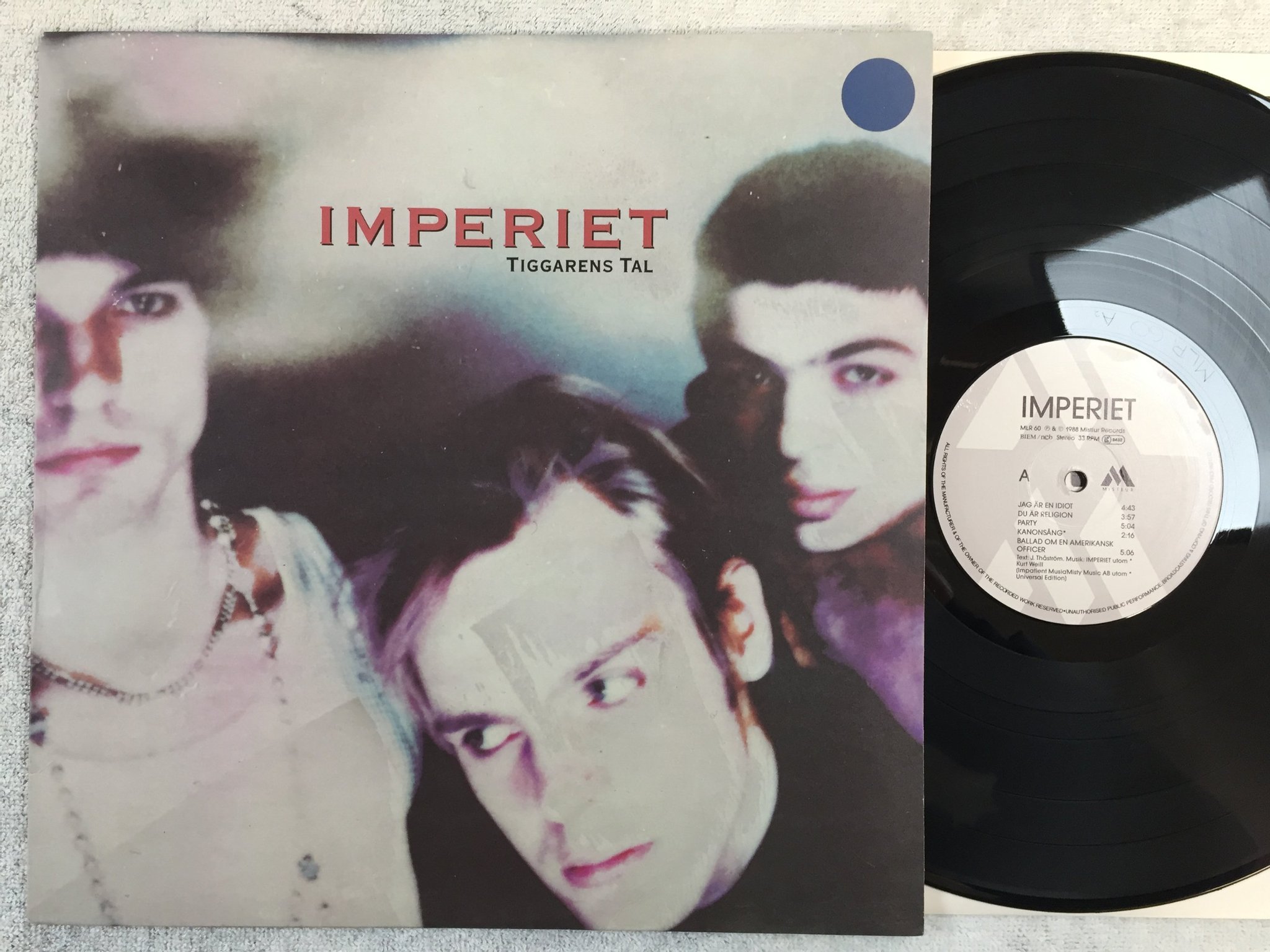 Omslagsbild för skivan IMPERIET tiggarens tal LP -88 Swe MISTLUR MLR 60