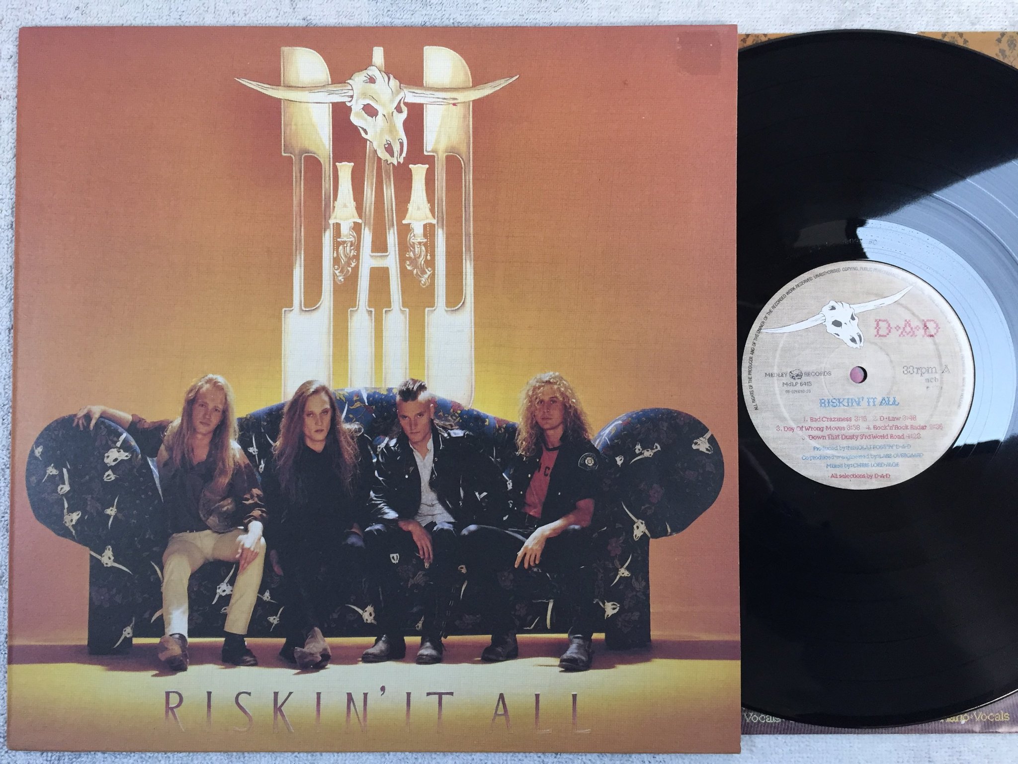 Omslagsbild för skivan DISNEYLAND AFTER DARK riskin' it all LP ncb MEDLEY MdLP 6415