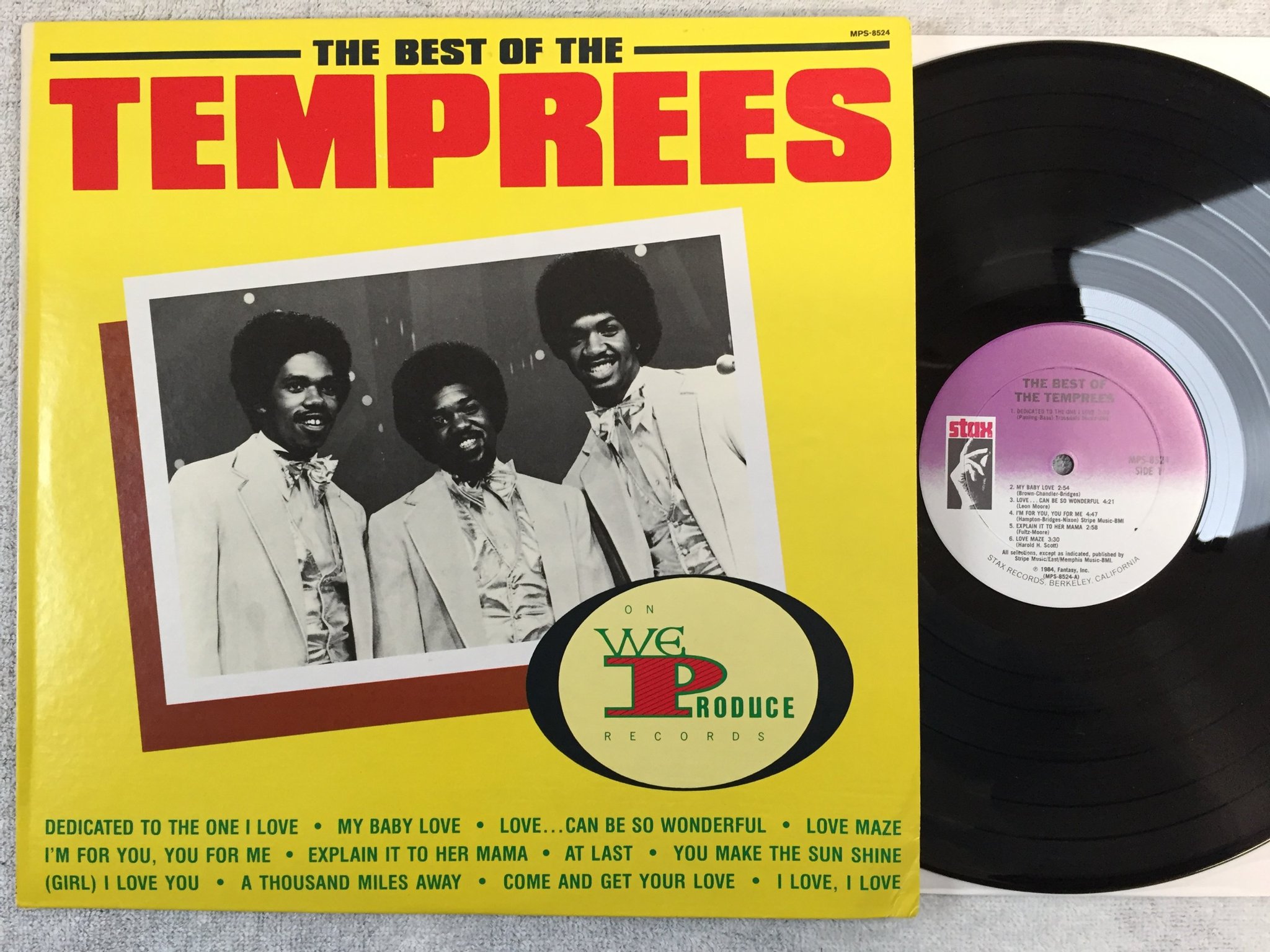 Omslagsbild för skivan THE TEMPREES the best of LP -84 US STAX MPS-8524
