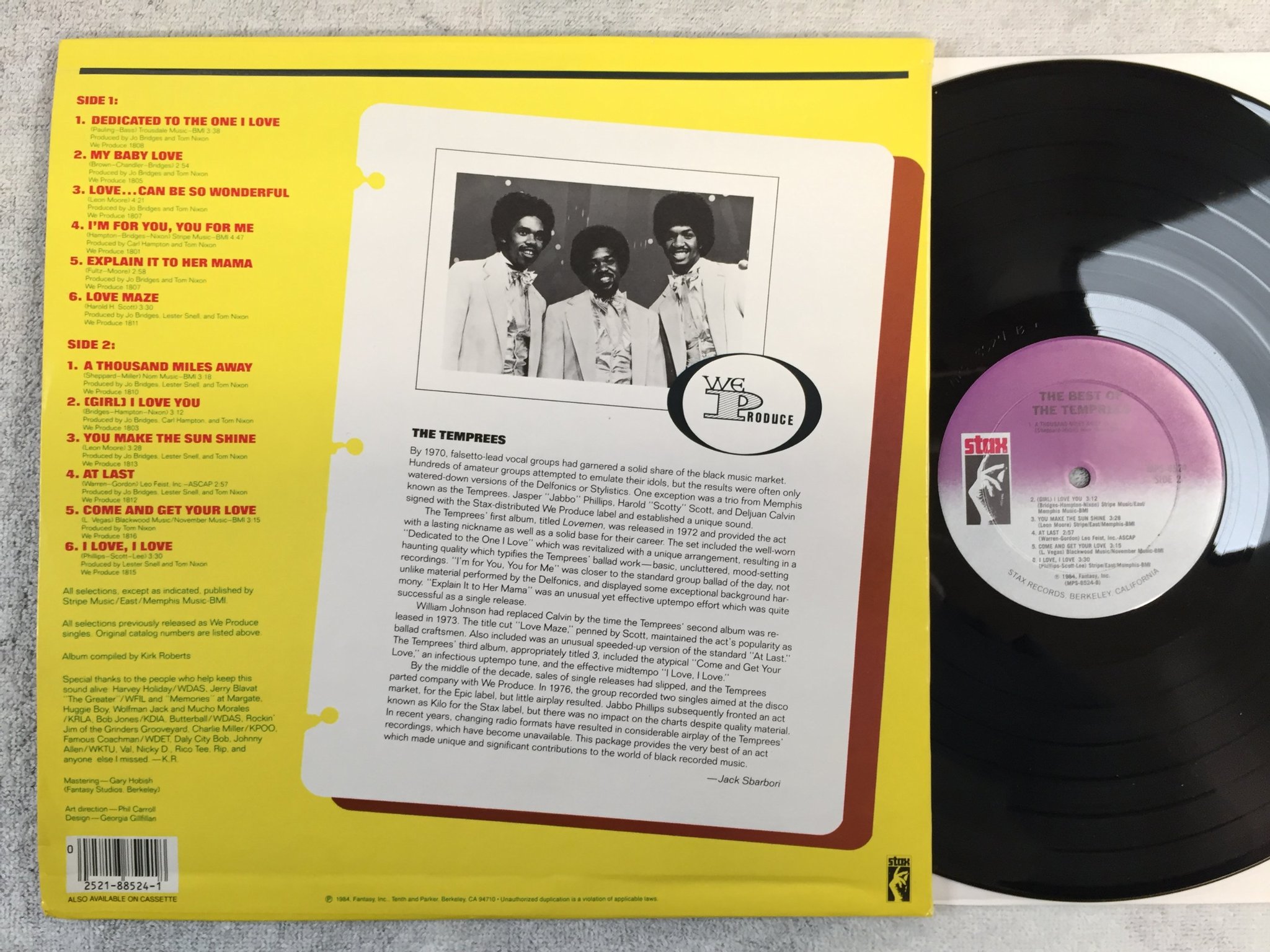 Omslagsbild för skivan THE TEMPREES the best of LP -84 US STAX MPS-8524