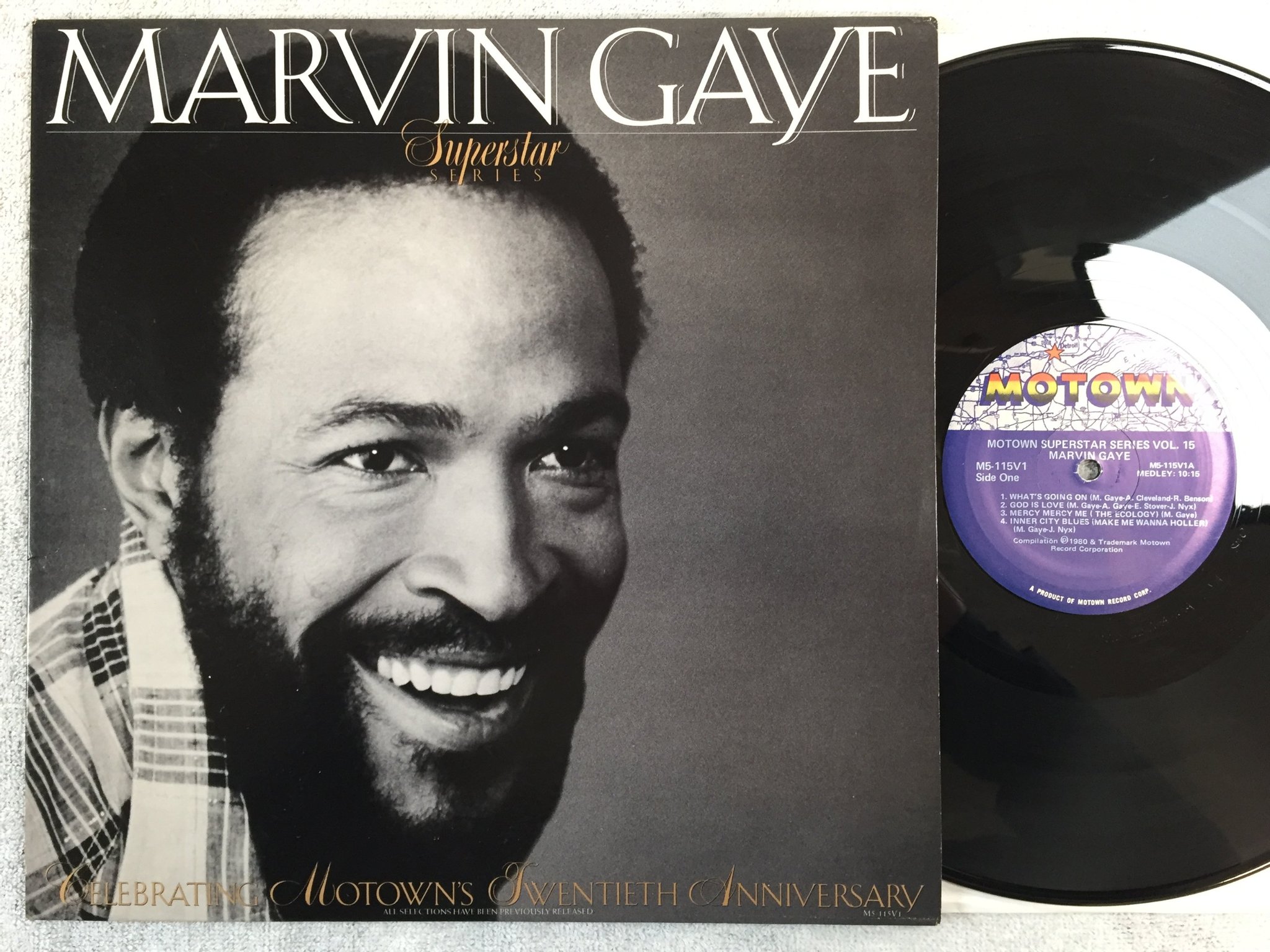 Omslagsbild för skivan MARVIN GAYE superstar series vol 15 LP US MOTOWN M5-115V1?