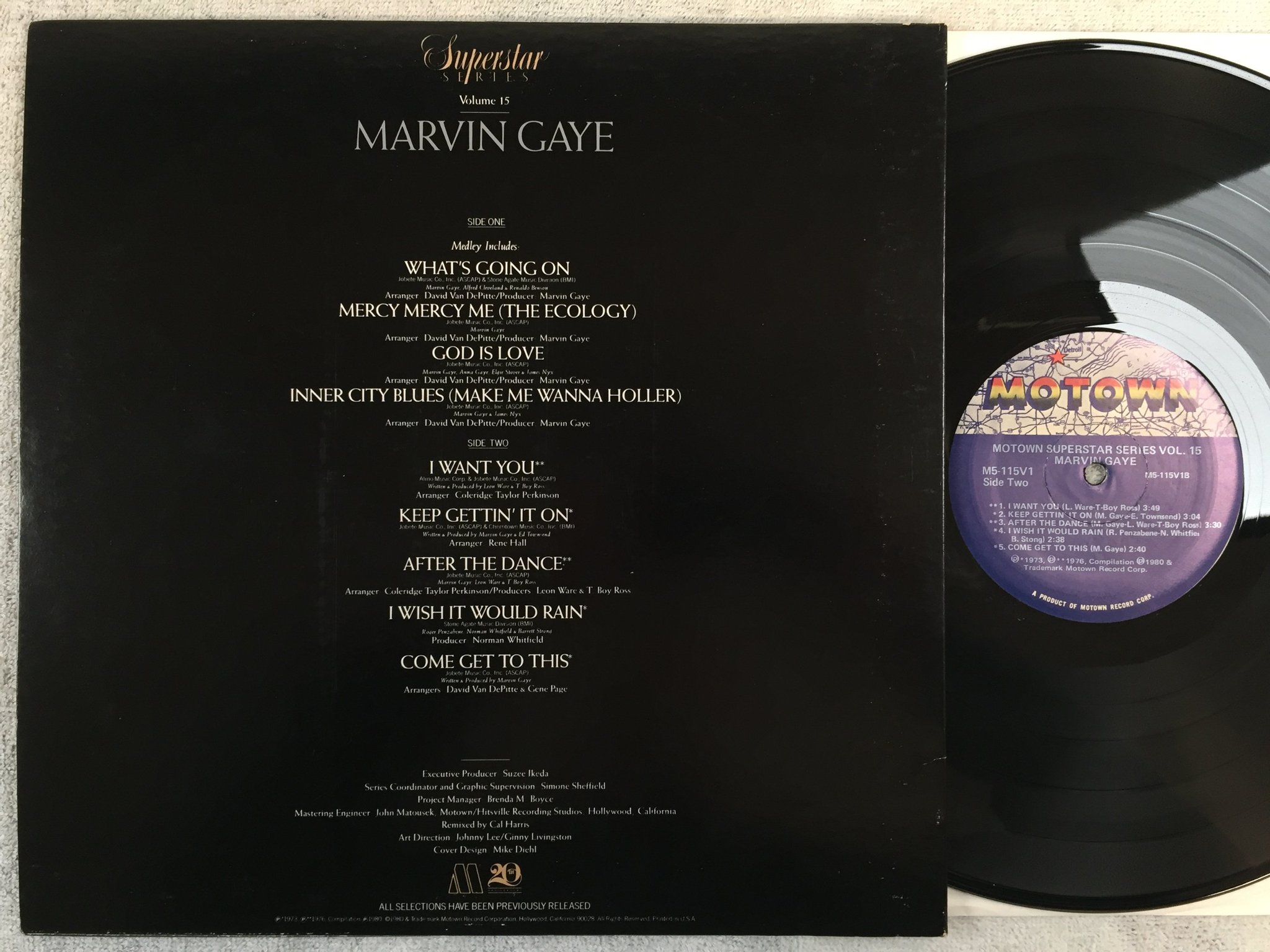 Omslagsbild för skivan MARVIN GAYE superstar series vol 15 LP US MOTOWN M5-115V1?