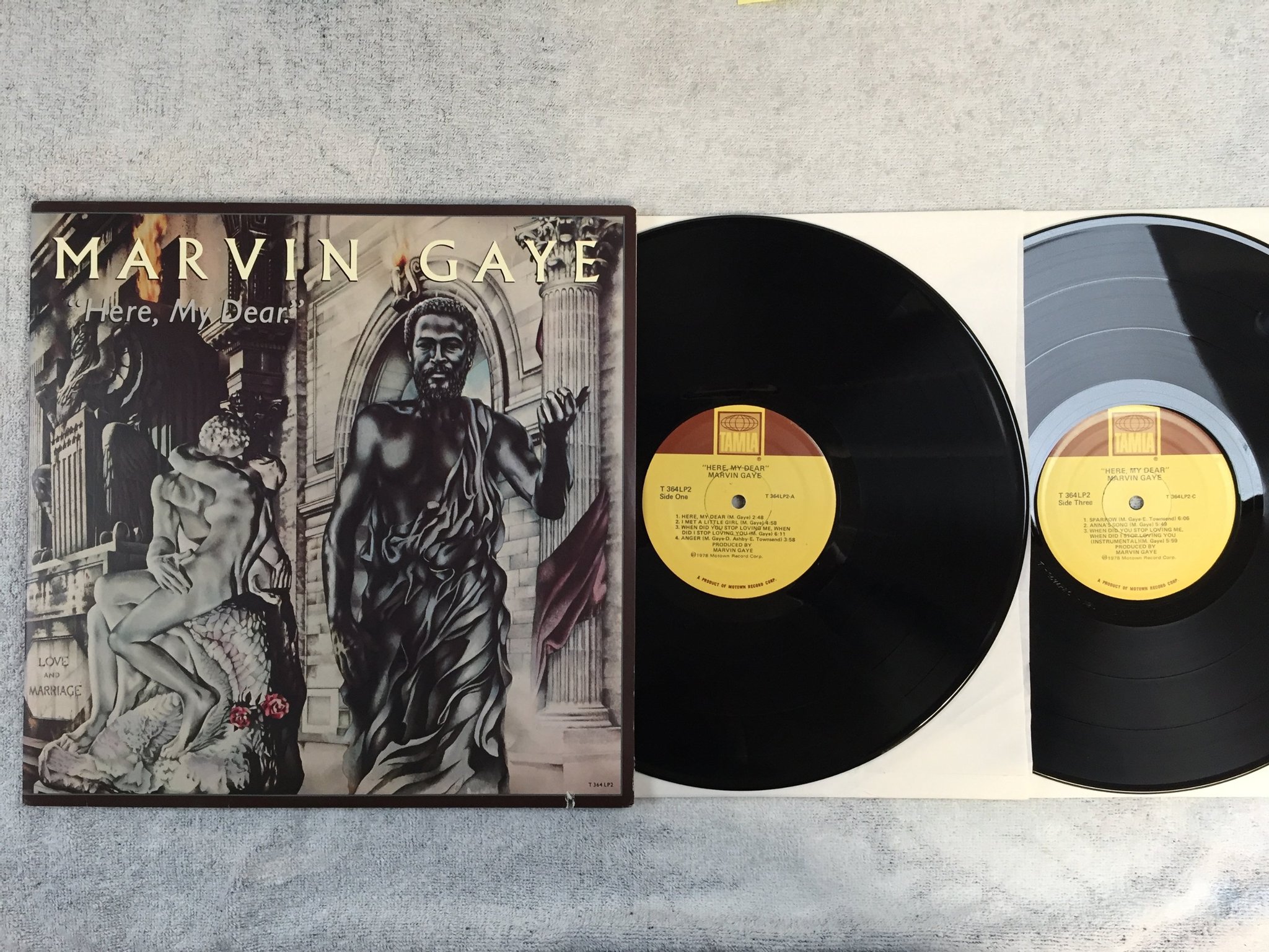 Omslagsbild för skivan MARVIN GAYE hear, my dear 2xLP -78 US TAMLA T 364LP2