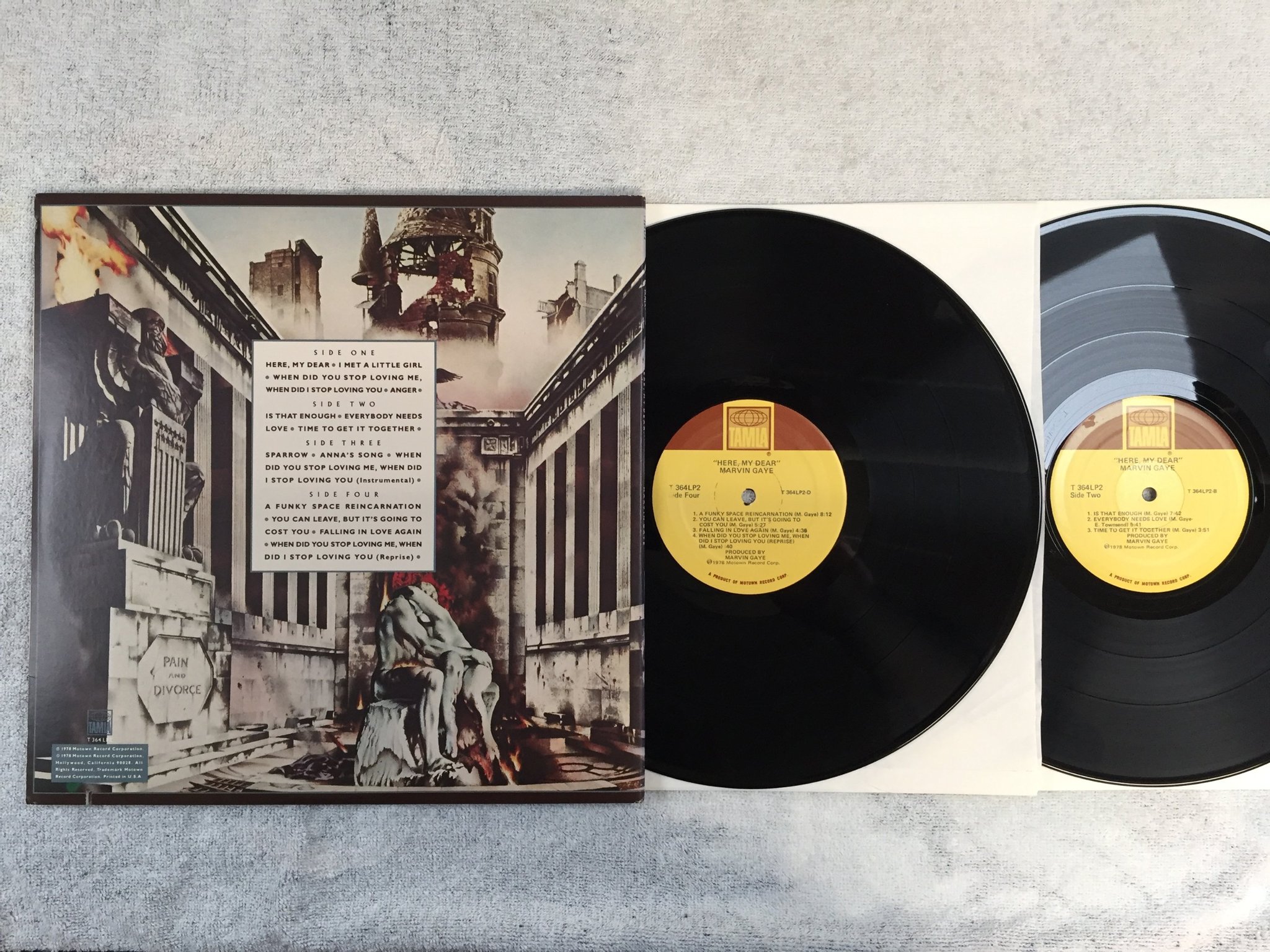 Omslagsbild för skivan MARVIN GAYE hear, my dear 2xLP -78 US TAMLA T 364LP2