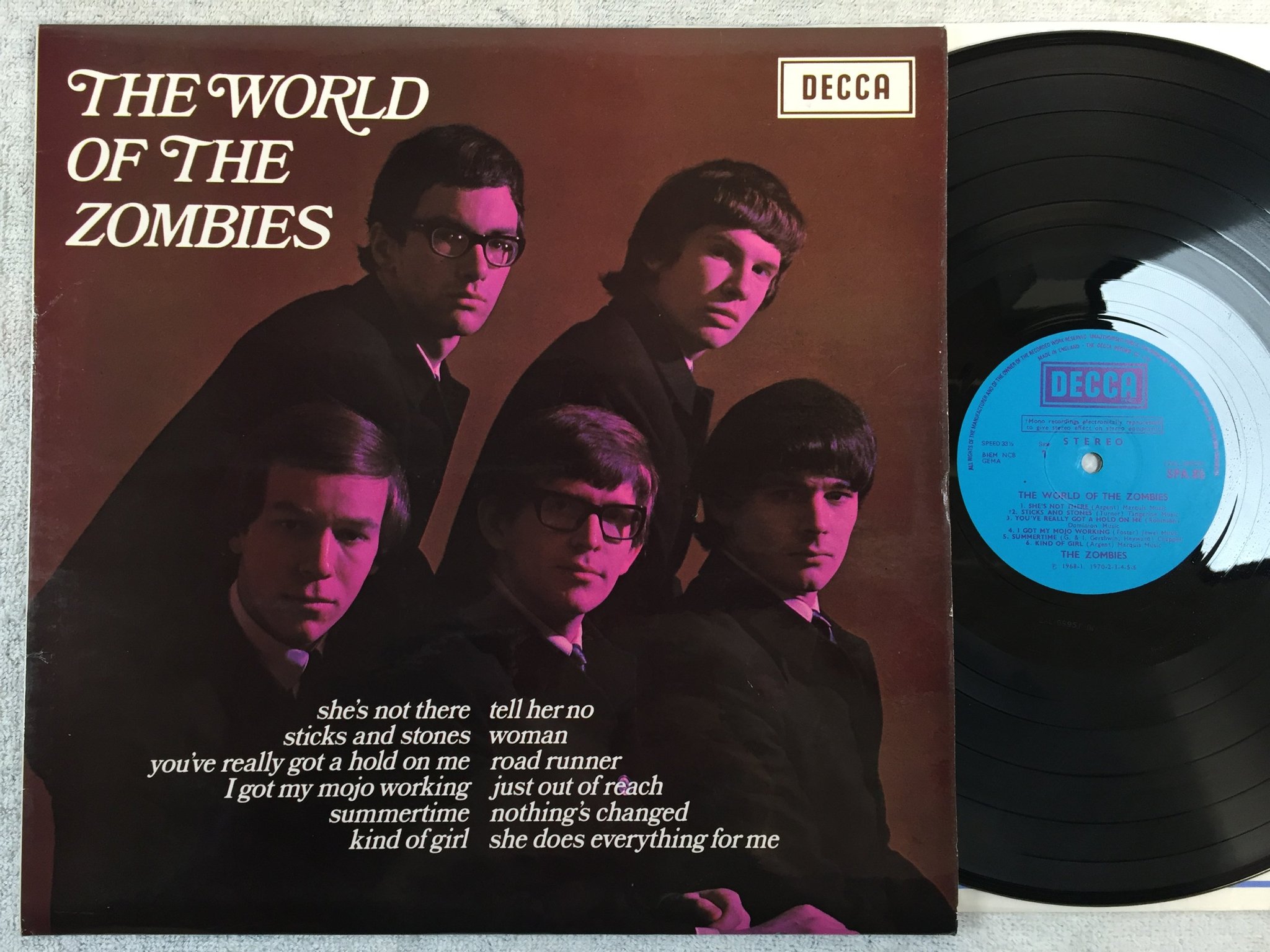 Omslagsbild för skivan THE ZOMBIES the world of LP -70 UK DECCA SPA 85