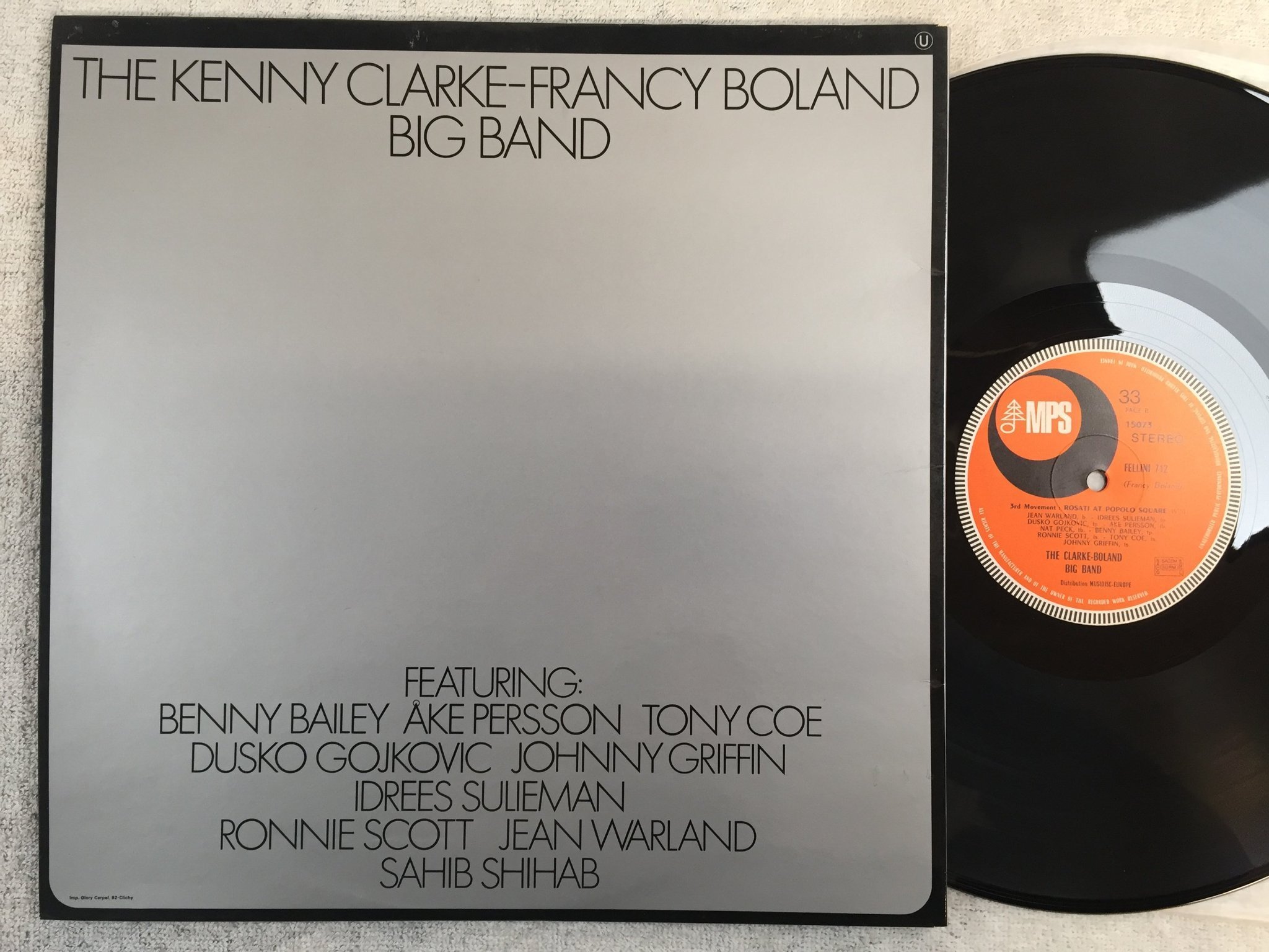Omslagsbild för skivan THE CLARKE-BOLAND BIG BAND fellini 712 LP Fra MPS 15073