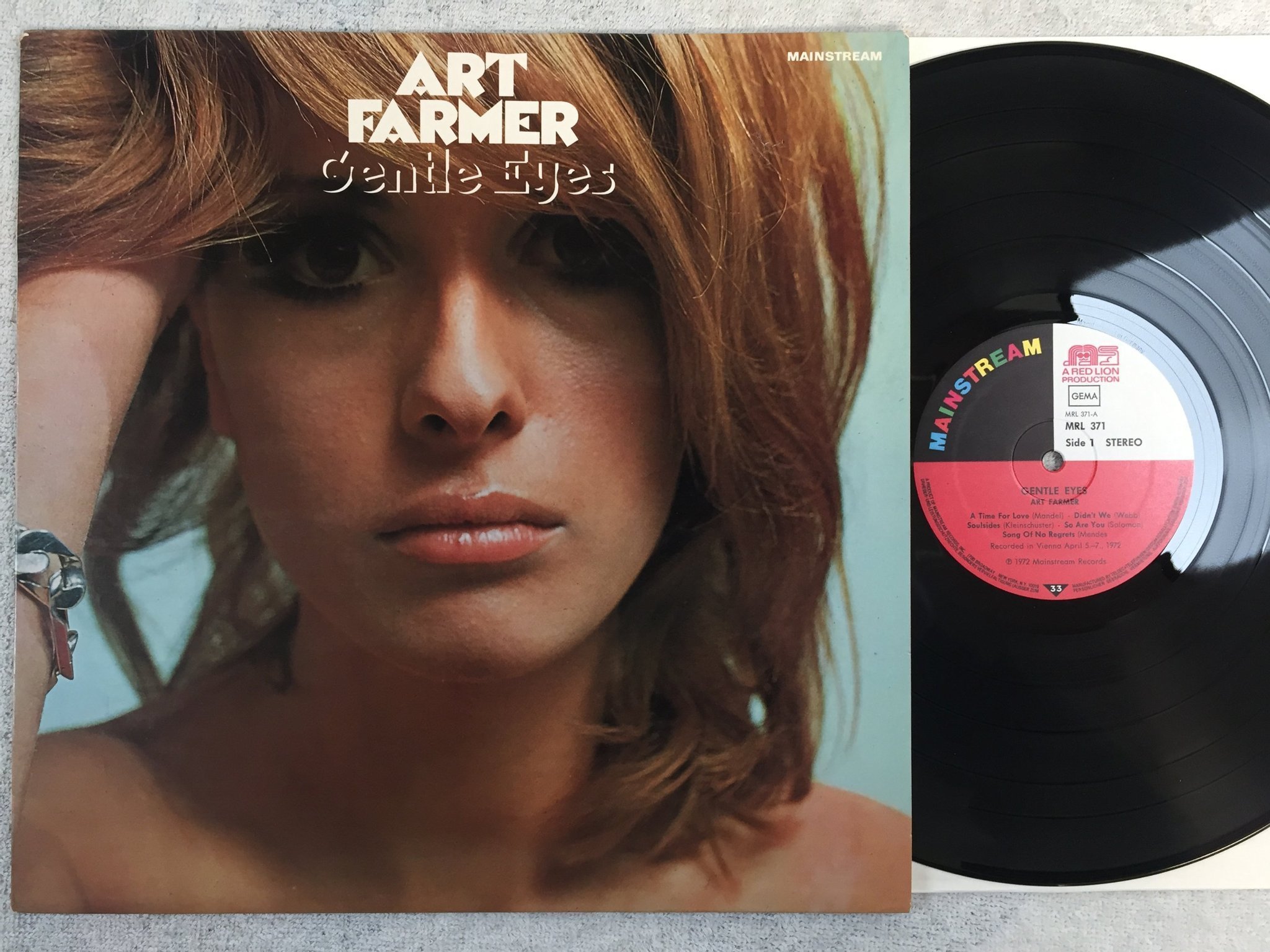 Omslagsbild för skivan ART FARMER gentle eyes LP -72 Ger MAINSTRAM MRL 371