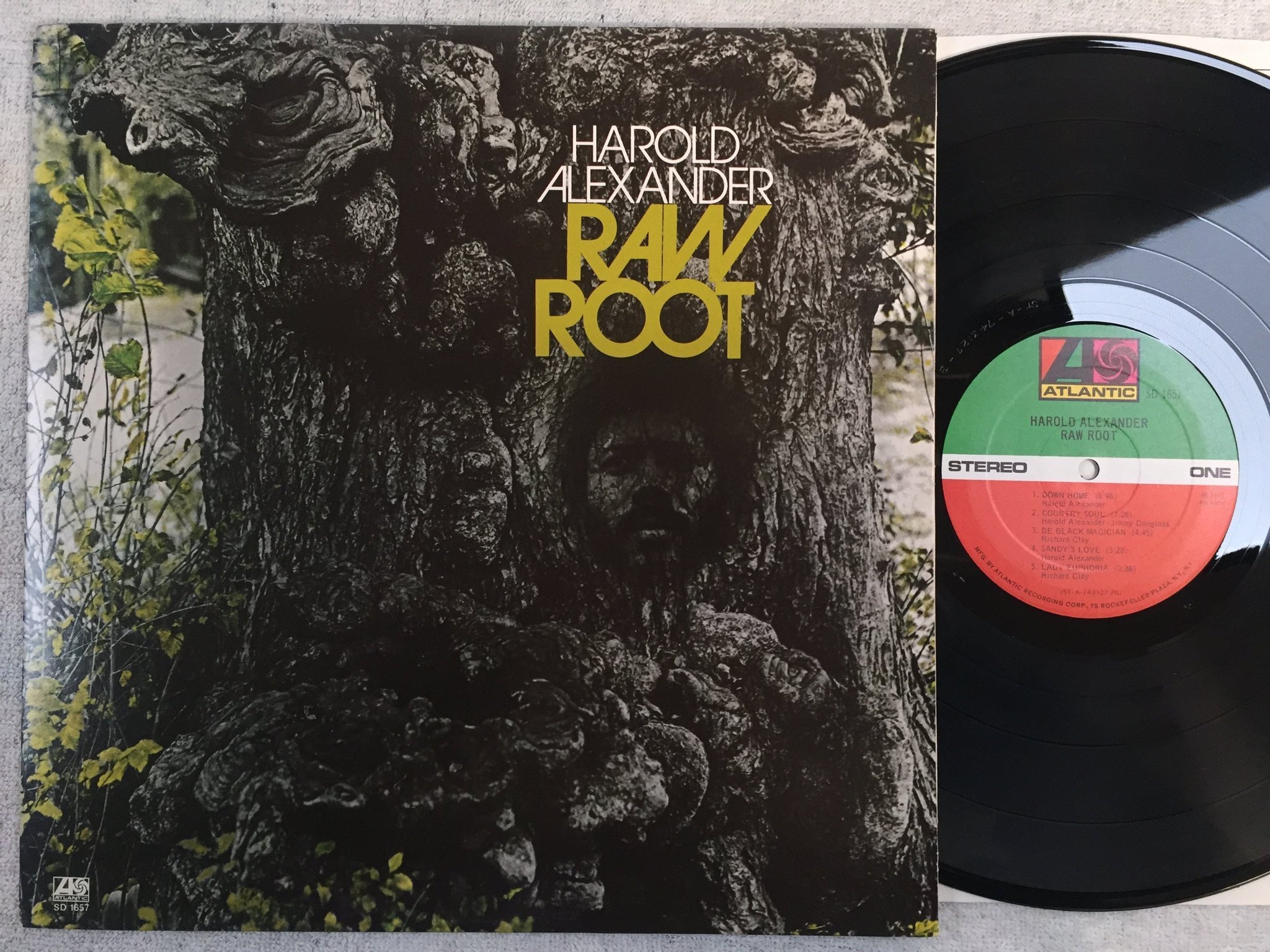 Omslagsbild för skivan HAROLD ALEXANDER raw root LP -74 US ATLANTIC SD 1657