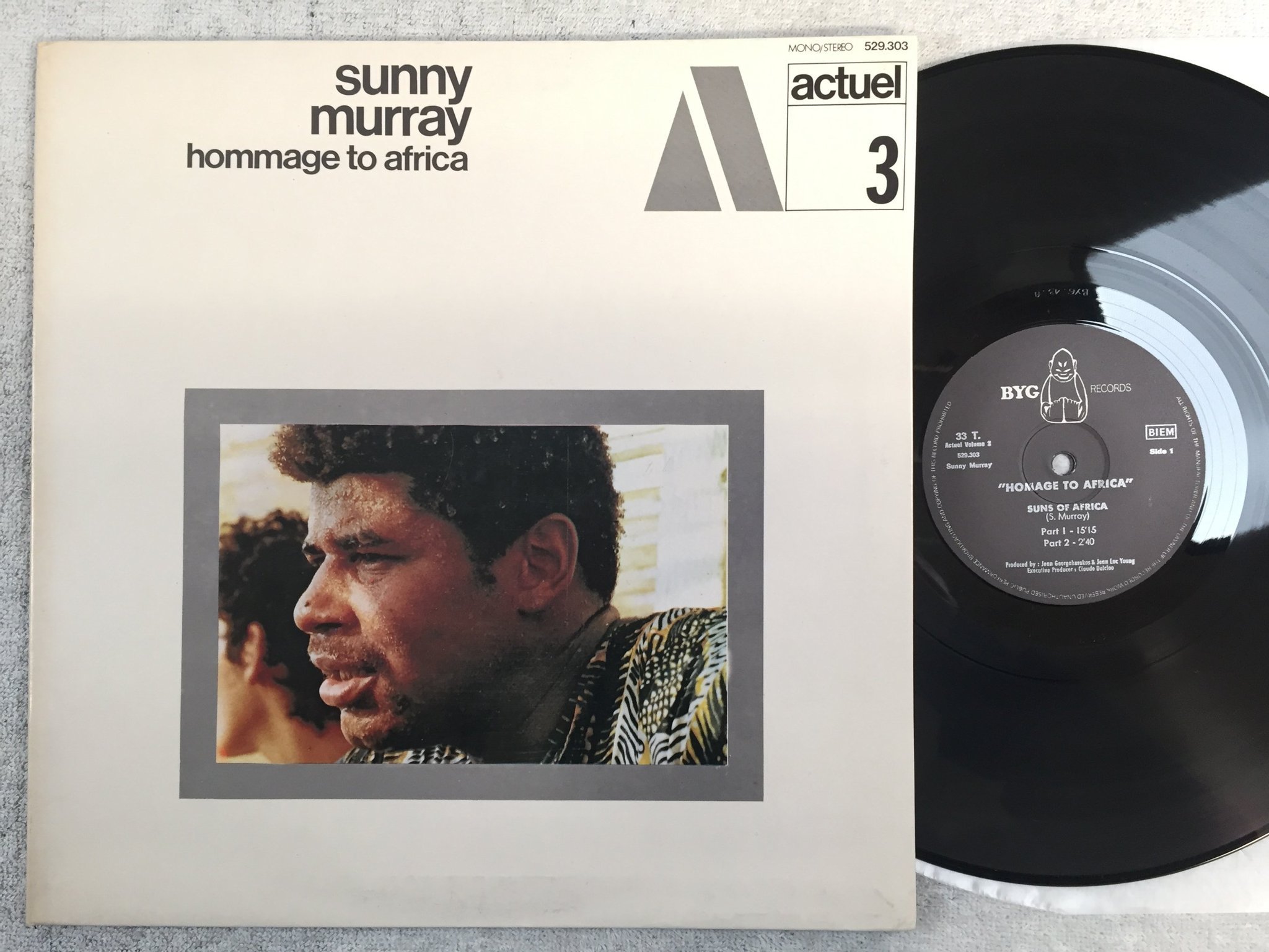 Omslagsbild för skivan SUNNY MURRAY hommage to Africa LP -70 Fra BYG 529303