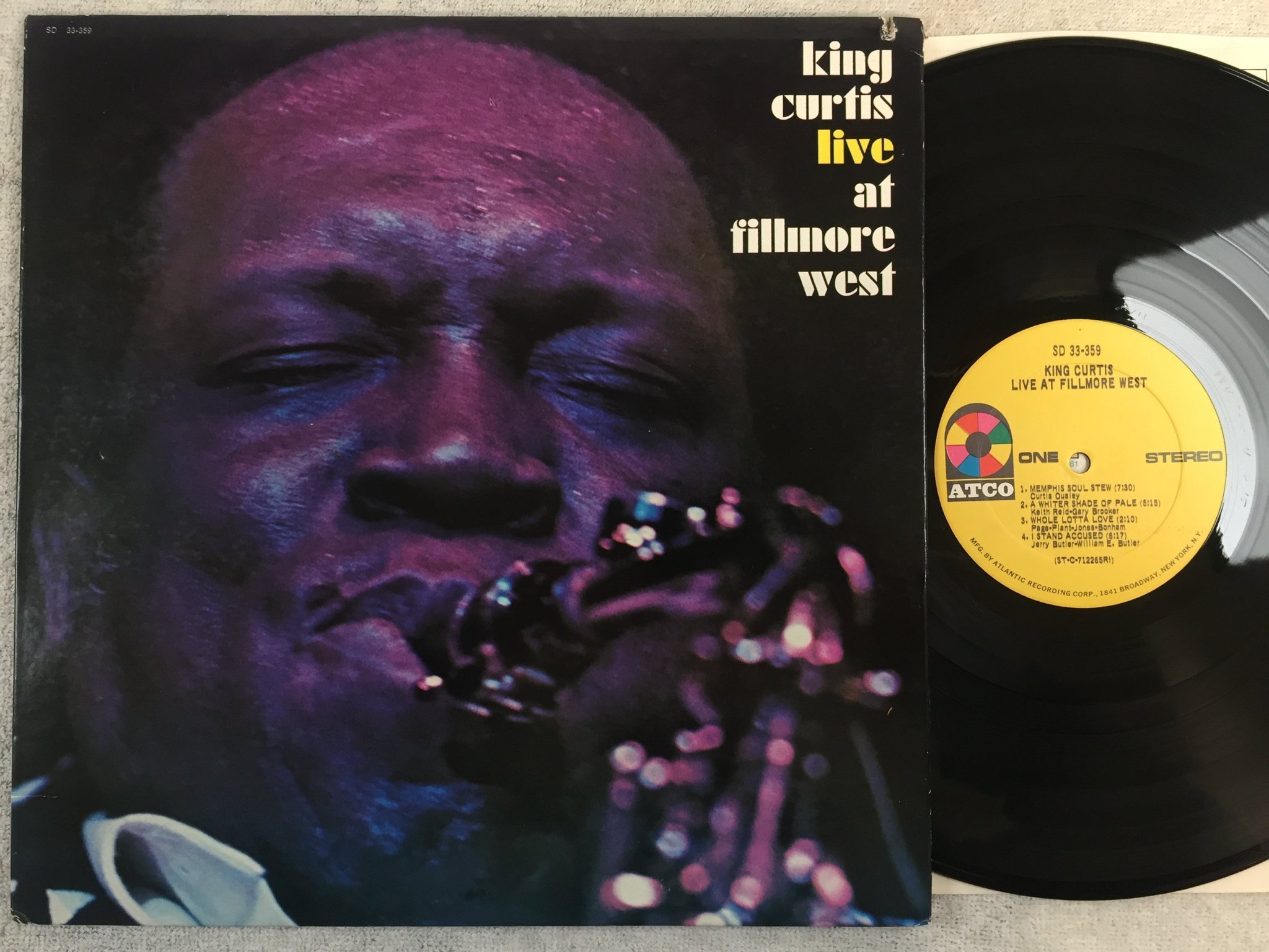 Omslagsbild för skivan KING CURTIS live at Fillmore West LP US TCO SD 33-359