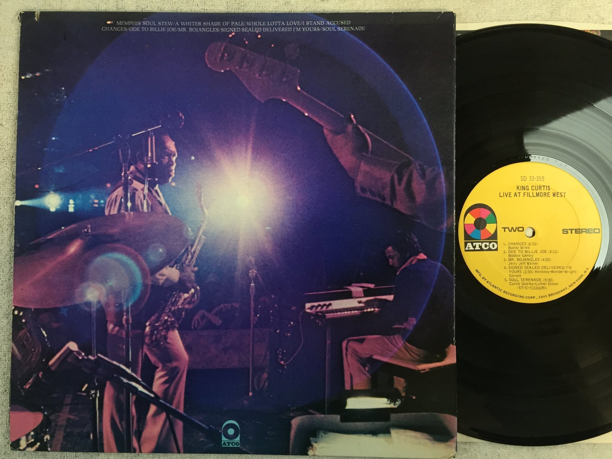 Omslagsbild för skivan KING CURTIS live at Fillmore West LP US TCO SD 33-359