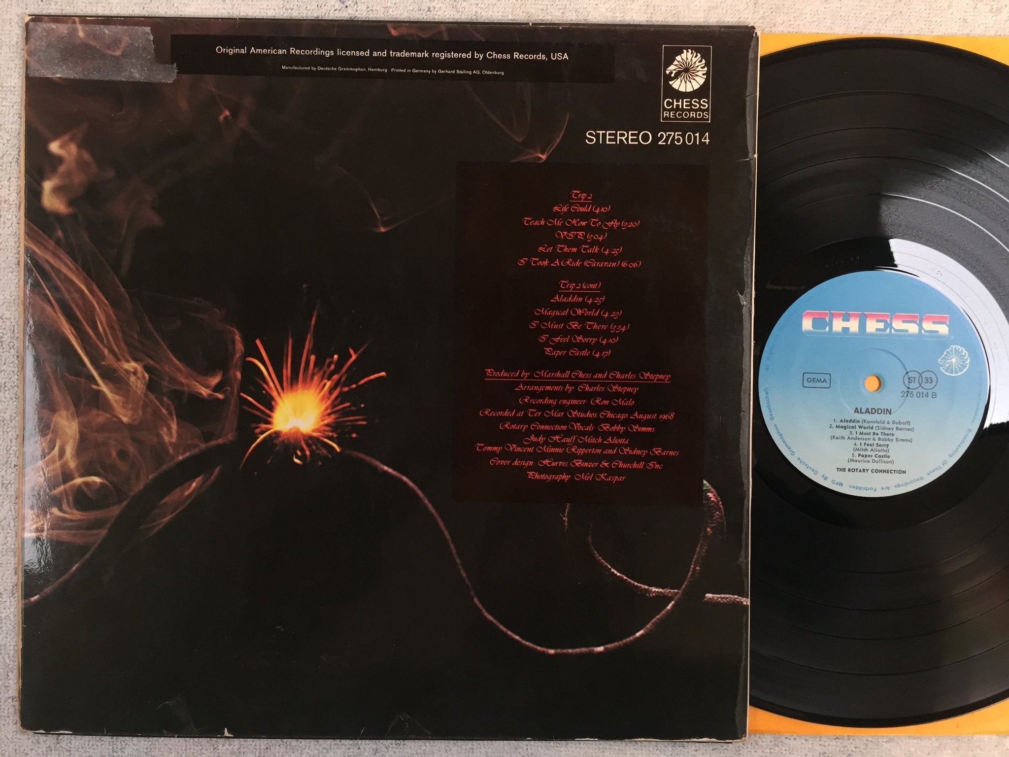 Omslagsbild för skivan THE ROTARY CONNECTION aladdin LP Ger CHESS 275014?