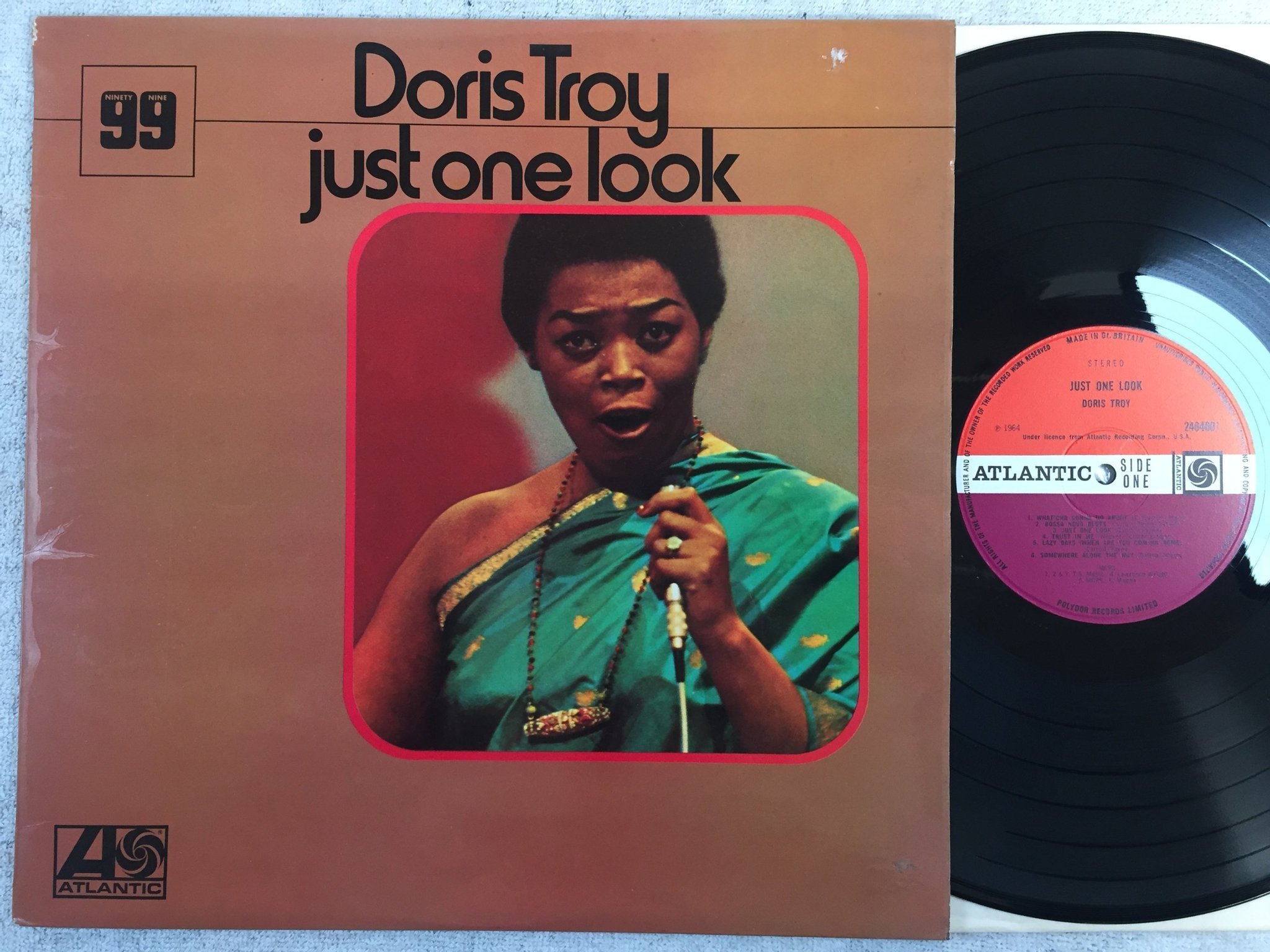 Omslagsbild för skivan DORIS TROY just one look LP -64 UK ATLANTIC 2464001  