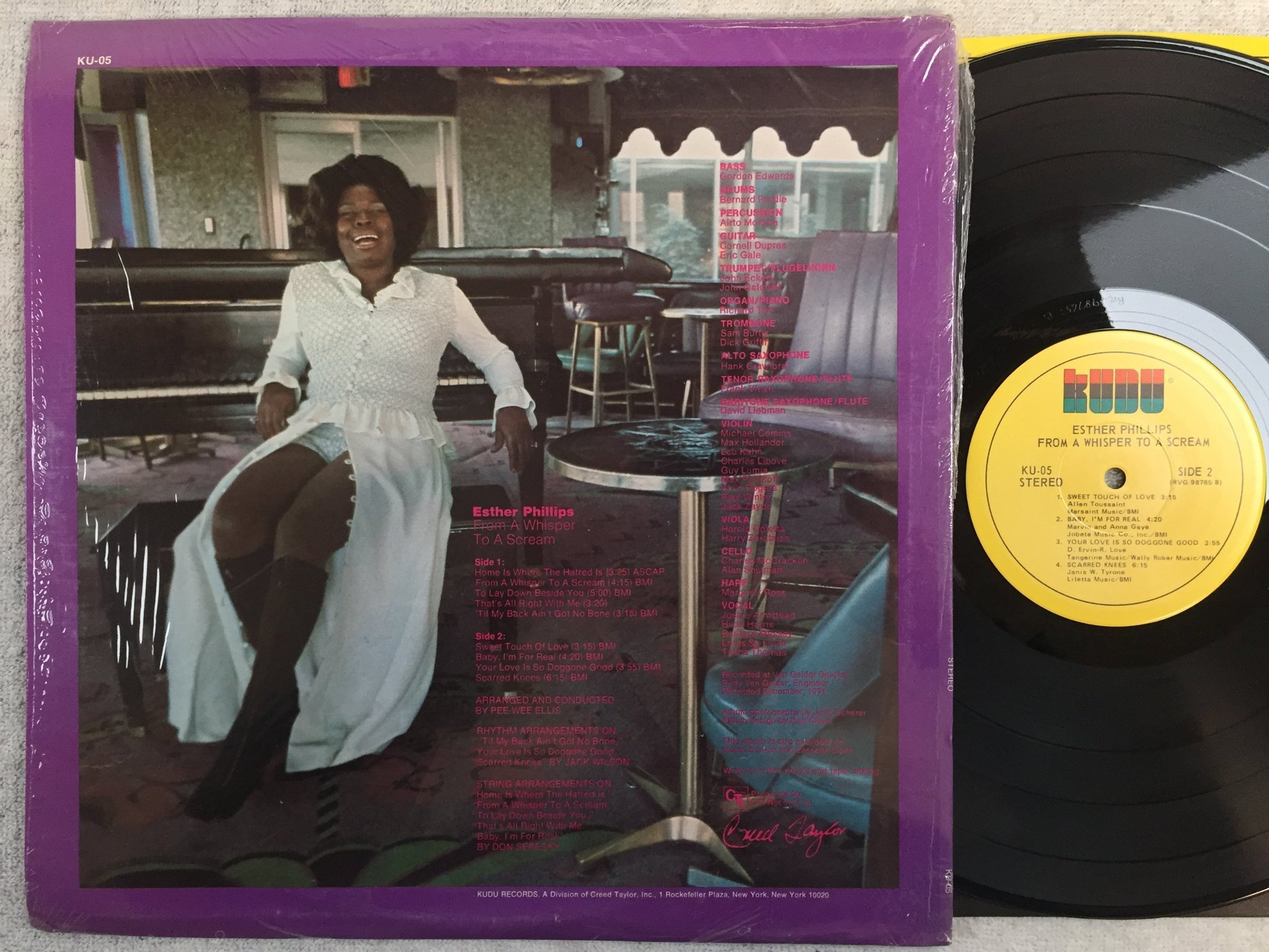 Omslagsbild för skivan ESTHER PHILLIPS from a whisper to a scream LP US KUDU KU-05