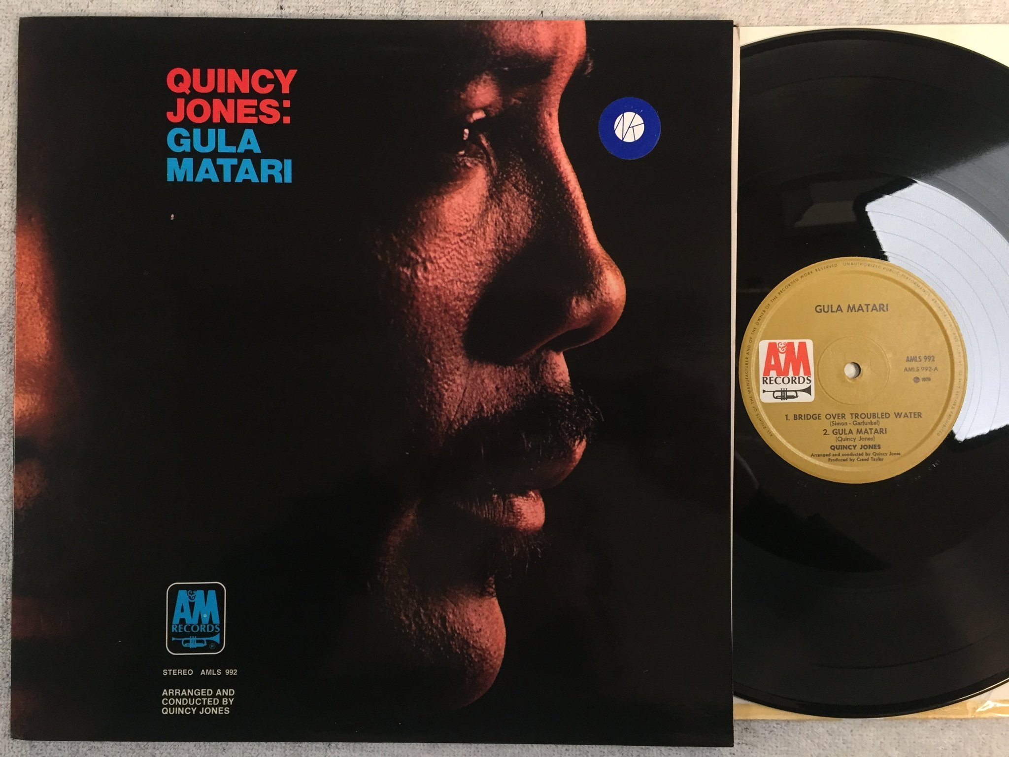 Omslagsbild för skivan QUINCY JONES gula matari LP -70 A&M AMLS 992