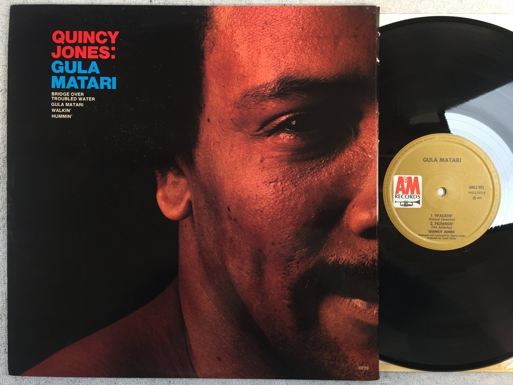 Omslagsbild för skivan QUINCY JONES gula matari LP -70 A&M AMLS 992