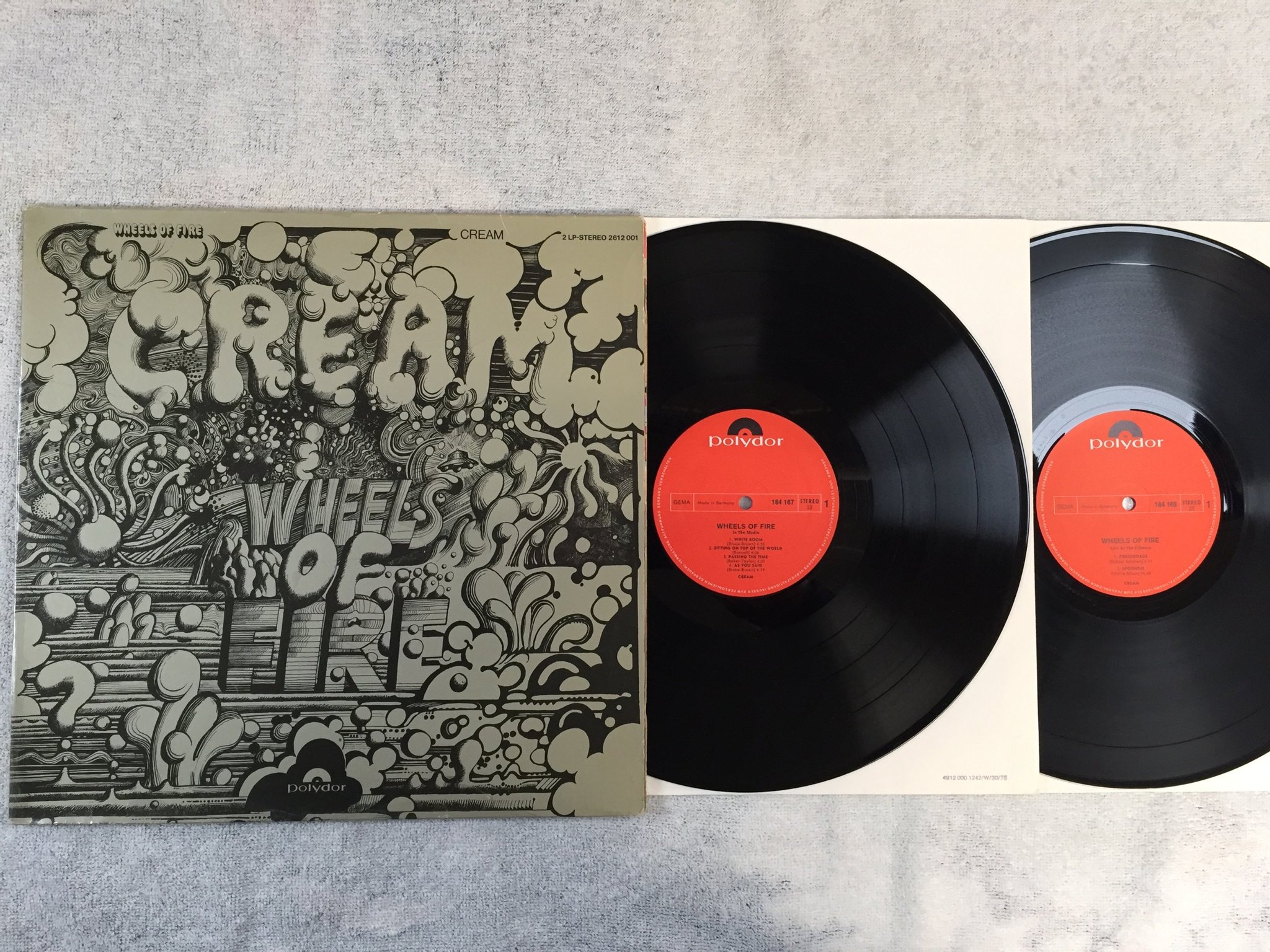 Omslagsbild för skivan CREAM wheels of fire 2xLP Ger POLYDOR 184168
