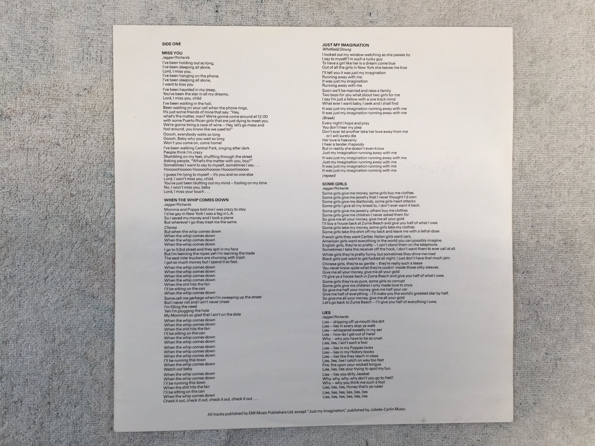 Omslagsbild för skivan The Rolling Stones - some girls LP ncb 7c 064-61016