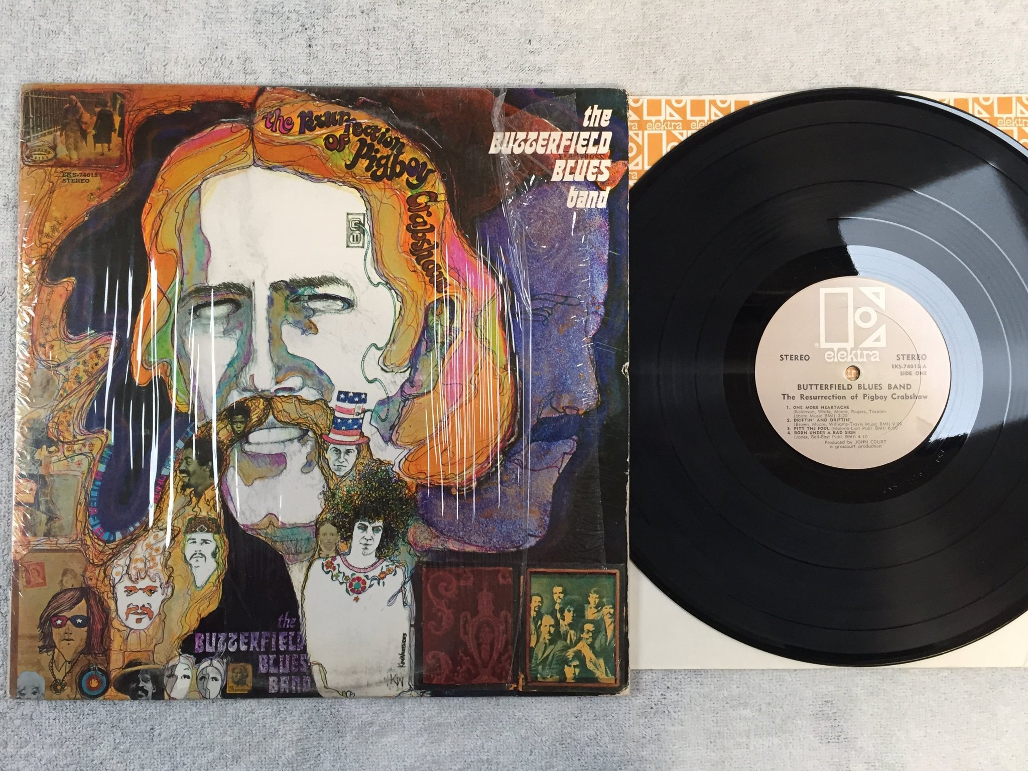 Omslagsbild för skivan BUTTERFIELD BLUES BAND the resurrection... LP US ELEKTRA EKS 74015