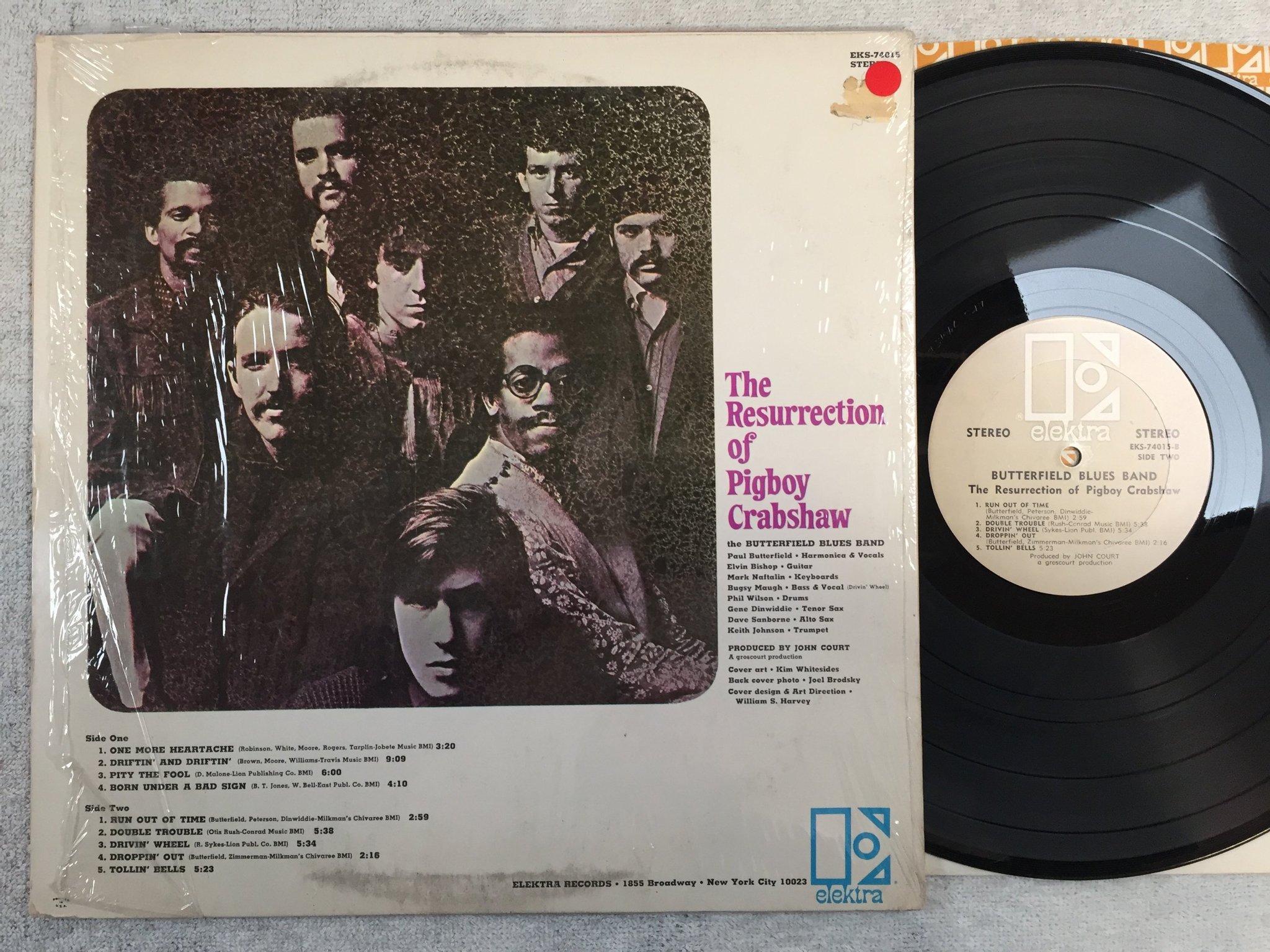 Omslagsbild för skivan BUTTERFIELD BLUES BAND the resurrection... LP US ELEKTRA EKS 74015